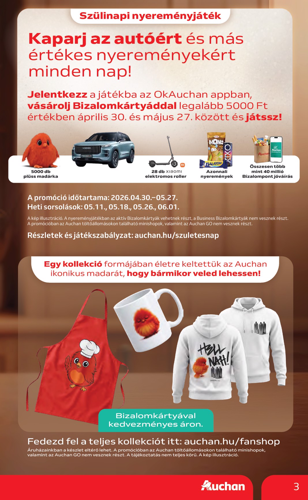 auchan - A jövőbeli Auchan akciós újság csütörtöktől 2026.05.07.-tól szerdától 2026.05.13.-ig érvényes. - page: 3