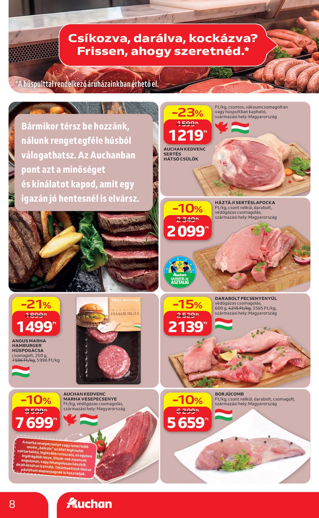 auchan - A jövőbeli Auchan akciós újság csütörtöktől 2026.05.07.-tól szerdától 2026.05.13.-ig érvényes. - page: 8