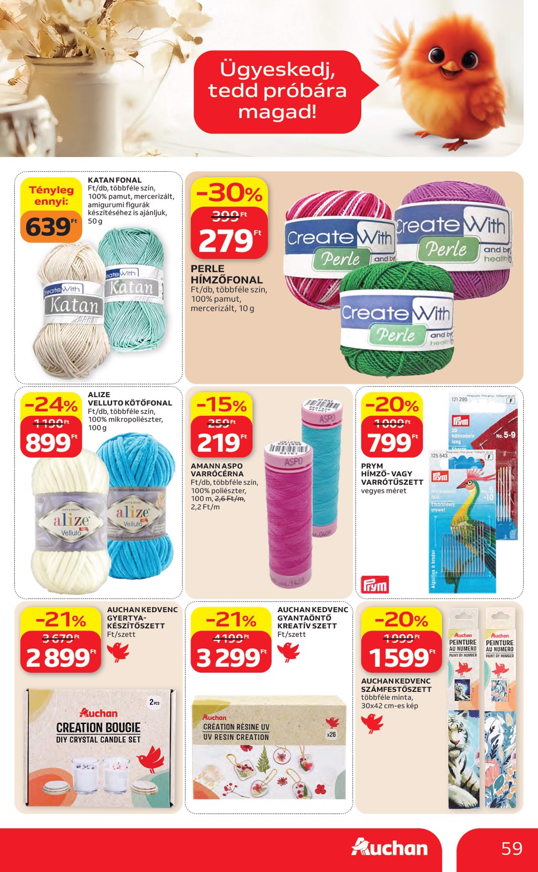 auchan - A jövőbeli Auchan akciós újság csütörtöktől 2026.05.07.-tól szerdától 2026.05.13.-ig érvényes. - page: 59