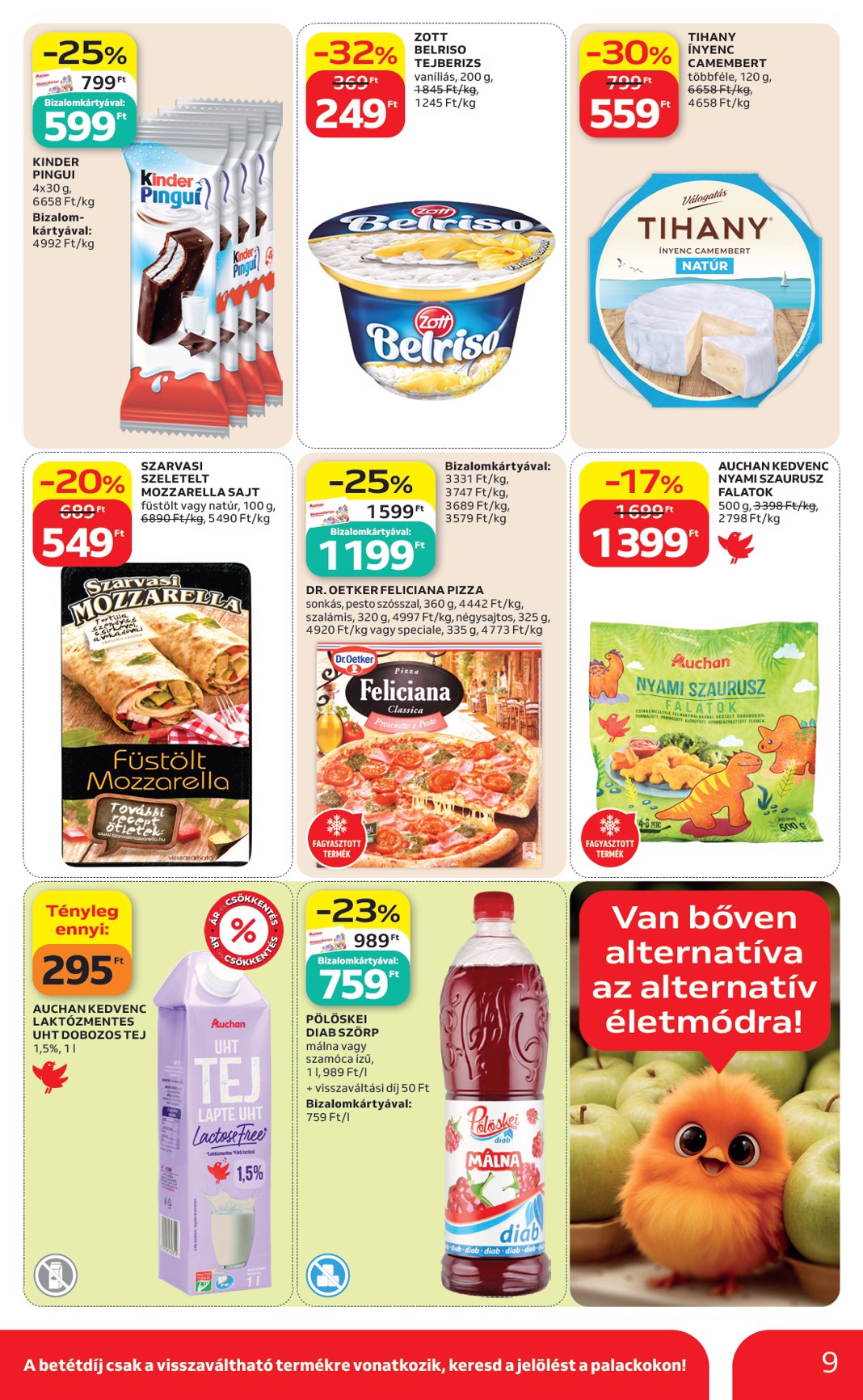 auchan - A jövőbeli Auchan szupermarket akciós újság csütörtöktől 2026.05.07.-tól szerdától 2026.05.13.-ig érvényes. - page: 9