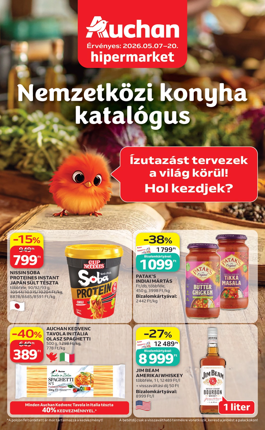 auchan - A jövőbeli Auchan - Nemzetközi konyha ajánlataink akciós újság csütörtöktől 2026.05.07.-tól szerdától 2026.05.20.-ig érvényes. - page: 1