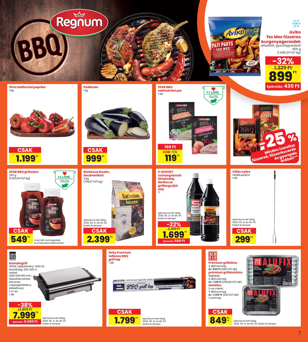 spar - A jövőbeli INTERSPAR akciós újság csütörtöktől 2026.05.21.-tól szerdától 2026.05.27.-ig érvényes. - page: 7
