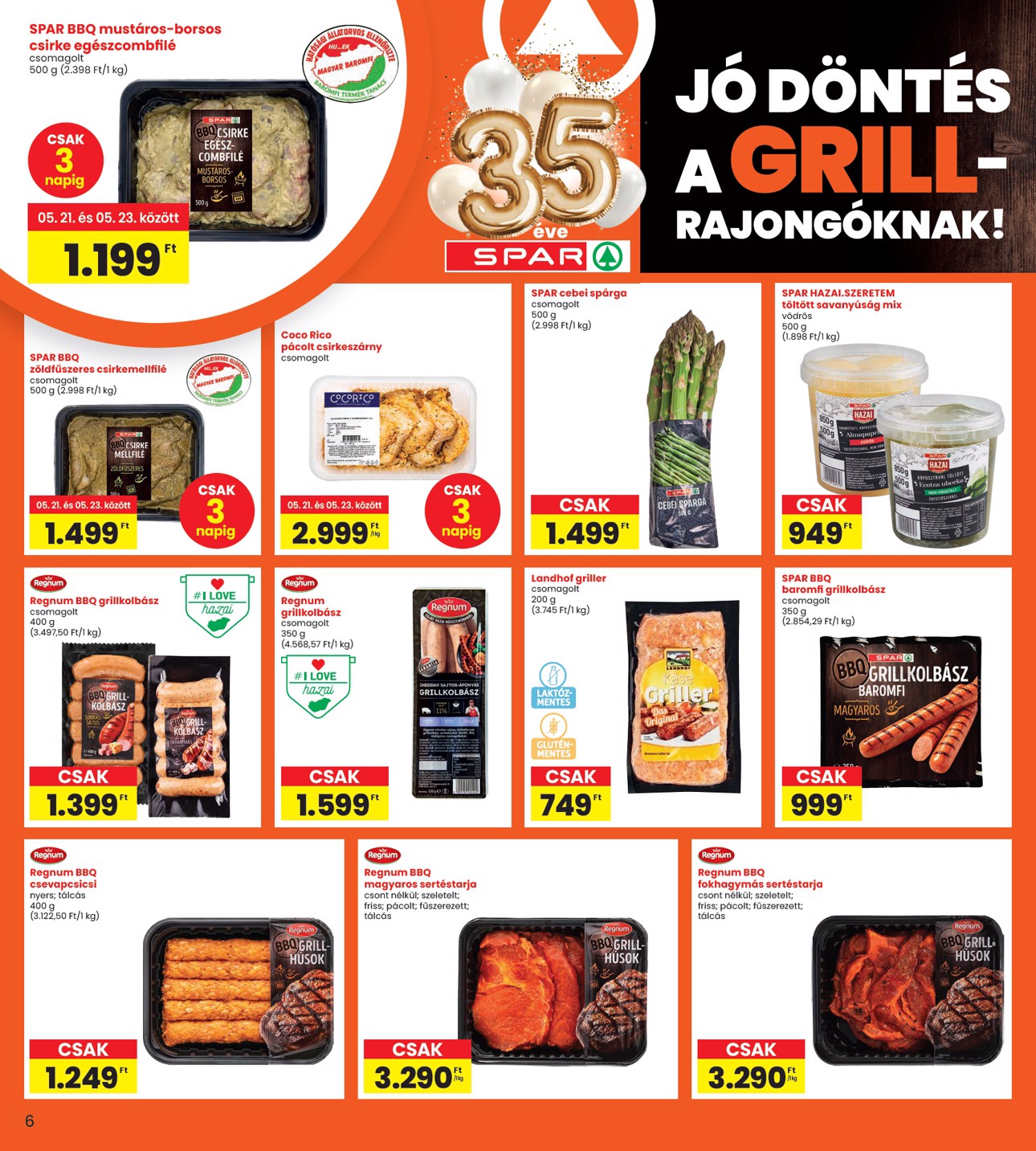 spar - A jövőbeli INTERSPAR akciós újság csütörtöktől 2026.05.21.-tól szerdától 2026.05.27.-ig érvényes. - page: 6