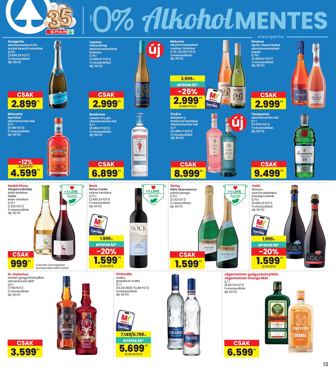 spar - A jövőbeli INTERSPAR akciós újság csütörtöktől 2026.05.21.-tól szerdától 2026.05.27.-ig érvényes. - page: 13