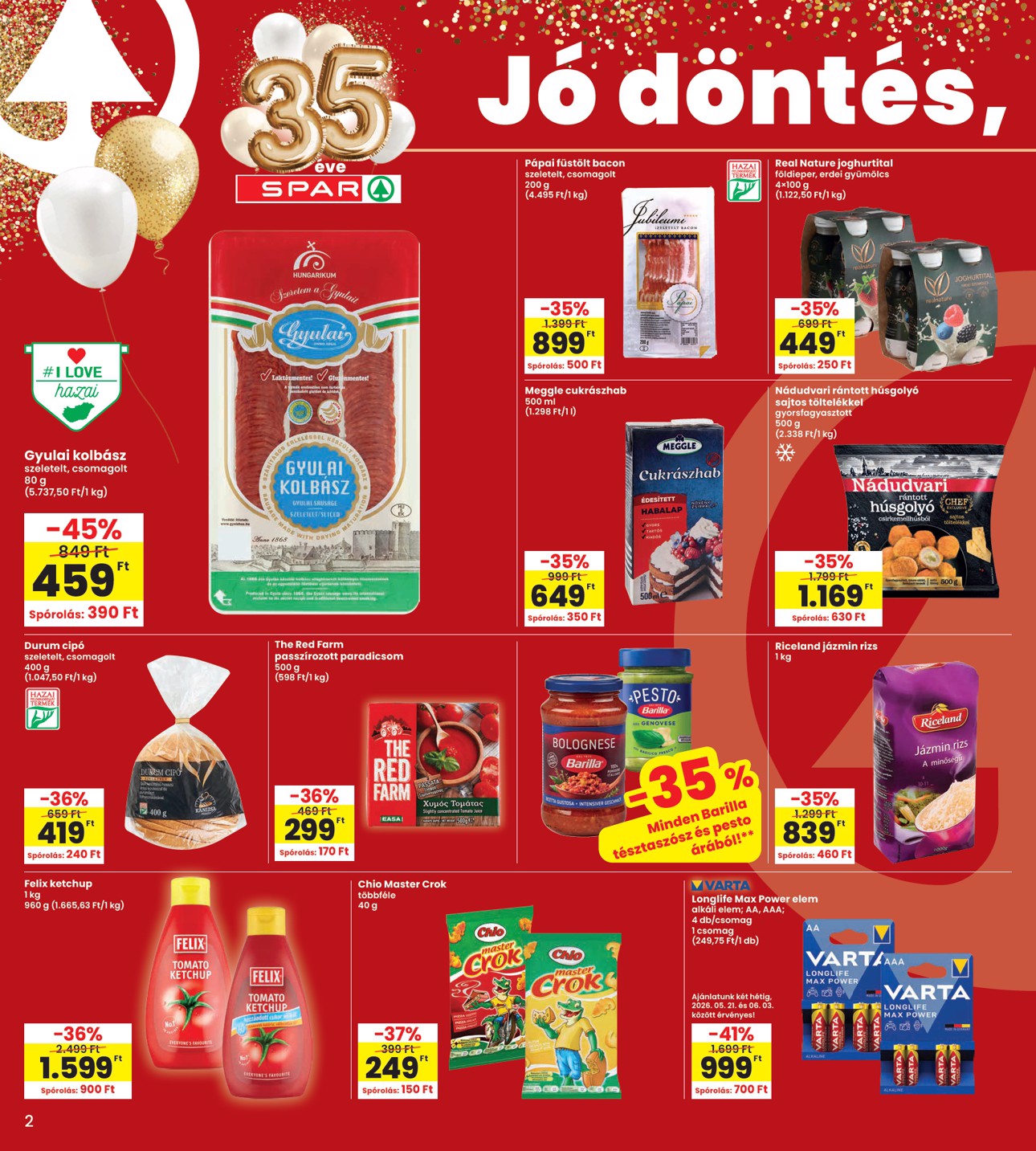 spar - A jövőbeli INTERSPAR akciós újság csütörtöktől 2026.05.21.-tól szerdától 2026.05.27.-ig érvényes. - page: 2