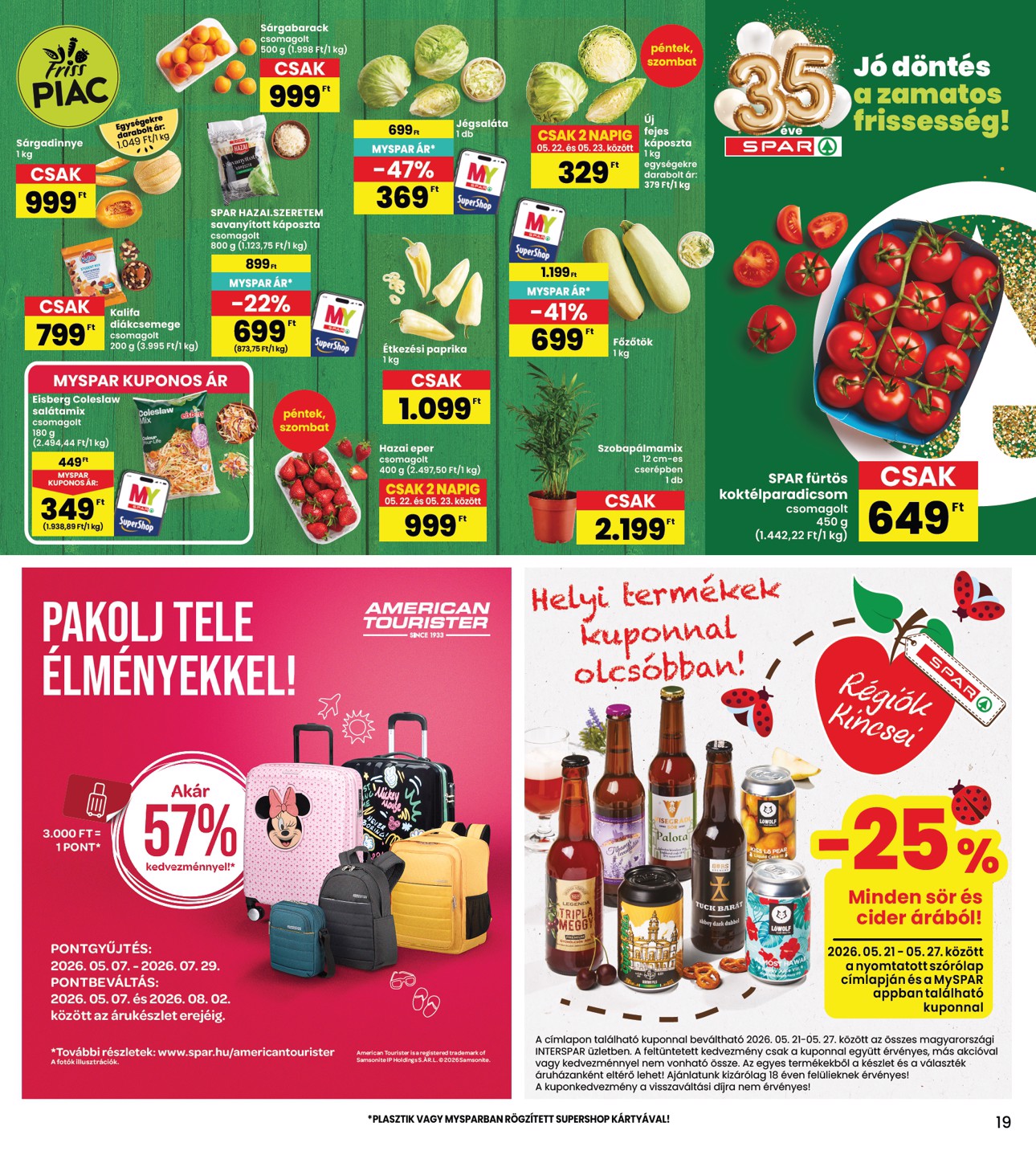 spar - A jövőbeli INTERSPAR akciós újság csütörtöktől 2026.05.21.-tól szerdától 2026.05.27.-ig érvényes. - page: 19