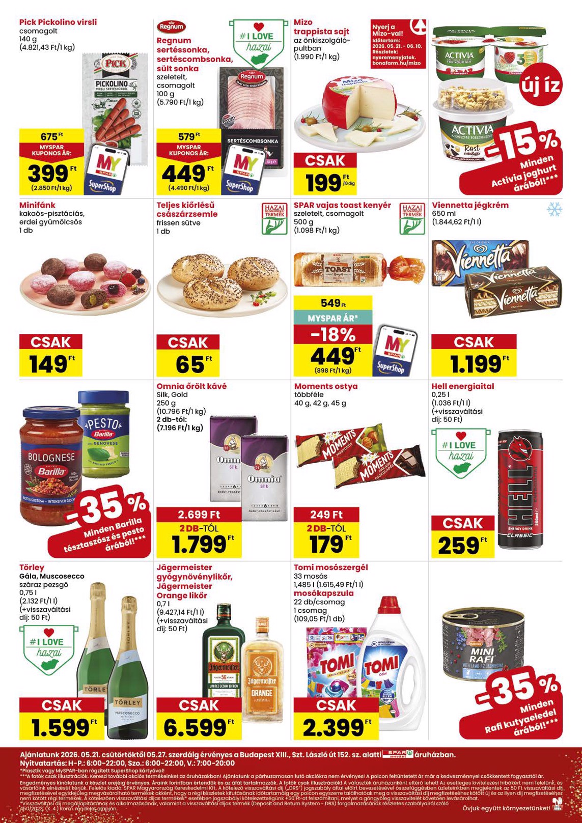 spar - A jövőbeli SPAR market - Bp. XIII. Szt. László út 152. akciós újság csütörtöktől 2026.05.21.-tól szerdától 2026.05.27.-ig érvényes. - page: 2