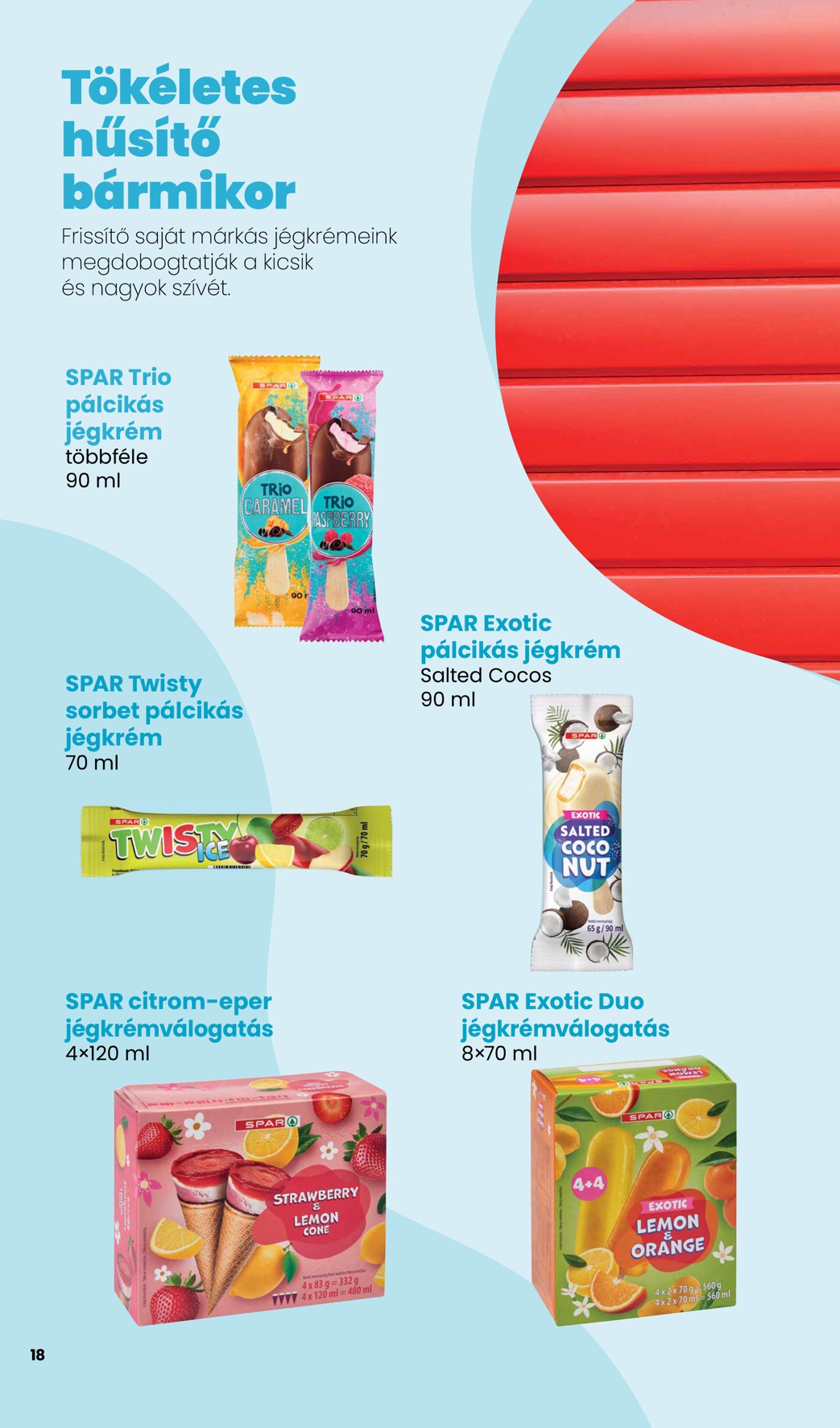 spar - Aktuális SPAR - Jégkrém katalógus szórólap érvényes csütörtöktől 2026.05.14.-től szerdától 2026.05.27.-ig - page: 18