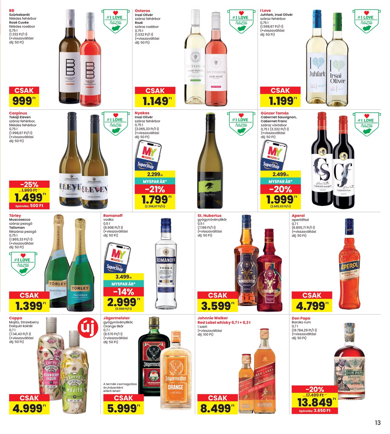 spar - INTERSPAR hirdetmény a következő hétre csütörtöktől 2026.06.18.-tól szerdától 2026.06.24.-ig - page: 13