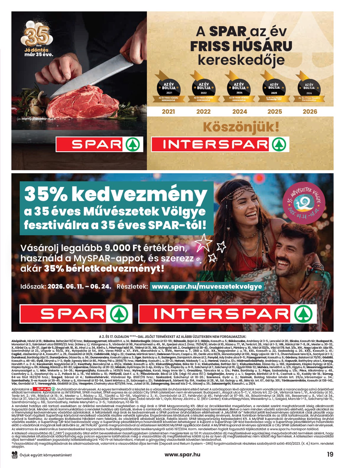 spar - SPAR hirdetmény a következő hétre csütörtöktől 2026.06.18.-tól szerdától 2026.06.24.-ig - page: 19