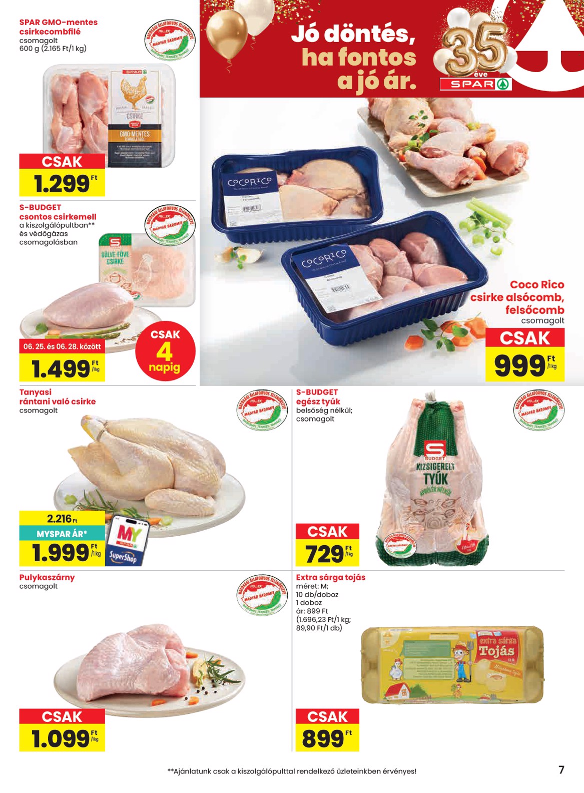 spar - SPAR hirdetmény a következő hétre csütörtöktől 2026.06.25.-tól szerdától 2026.07.01.-ig - page: 7