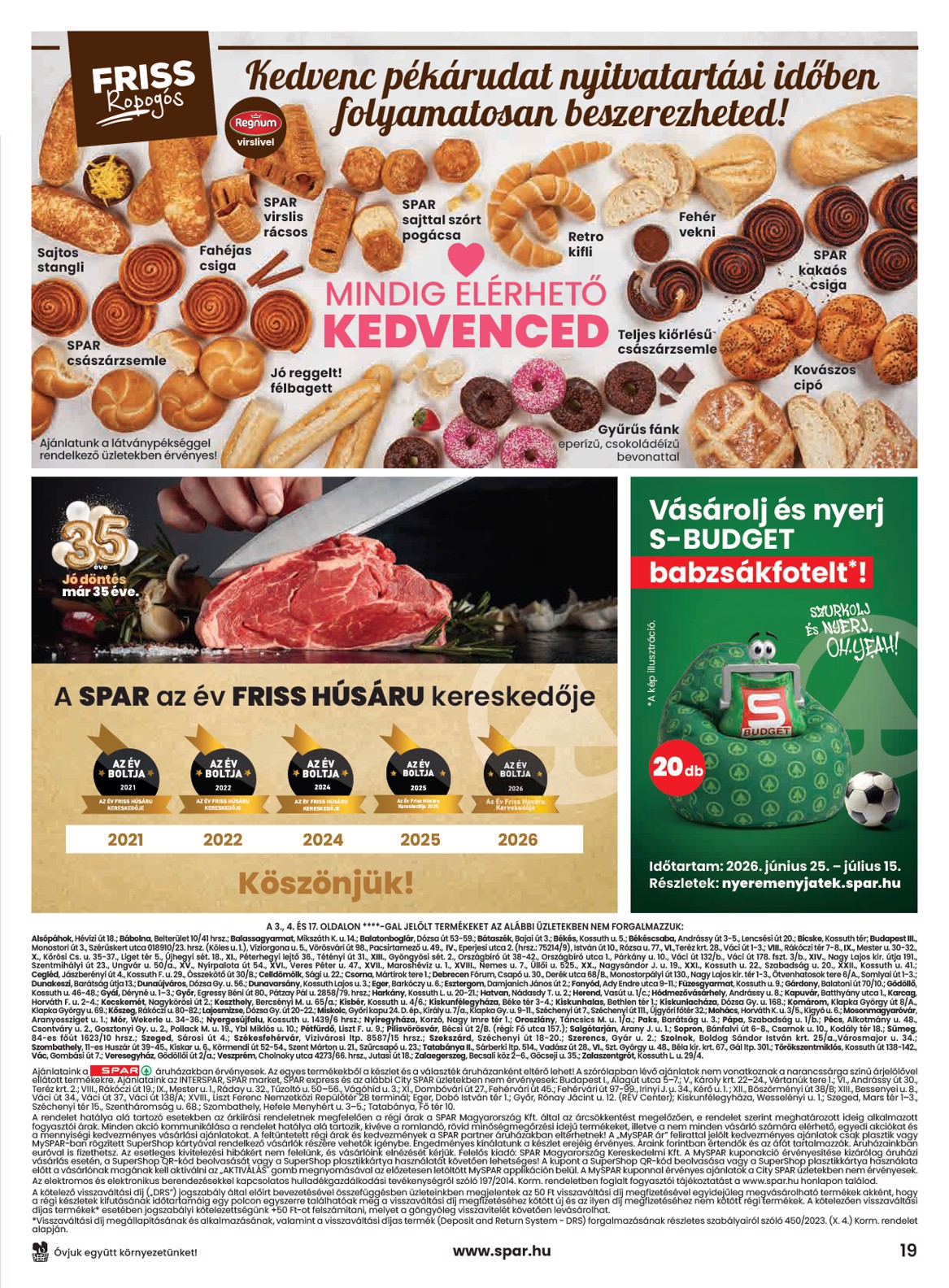 spar - SPAR hirdetmény a következő hétre csütörtöktől 2026.06.25.-tól szerdától 2026.07.01.-ig - page: 19