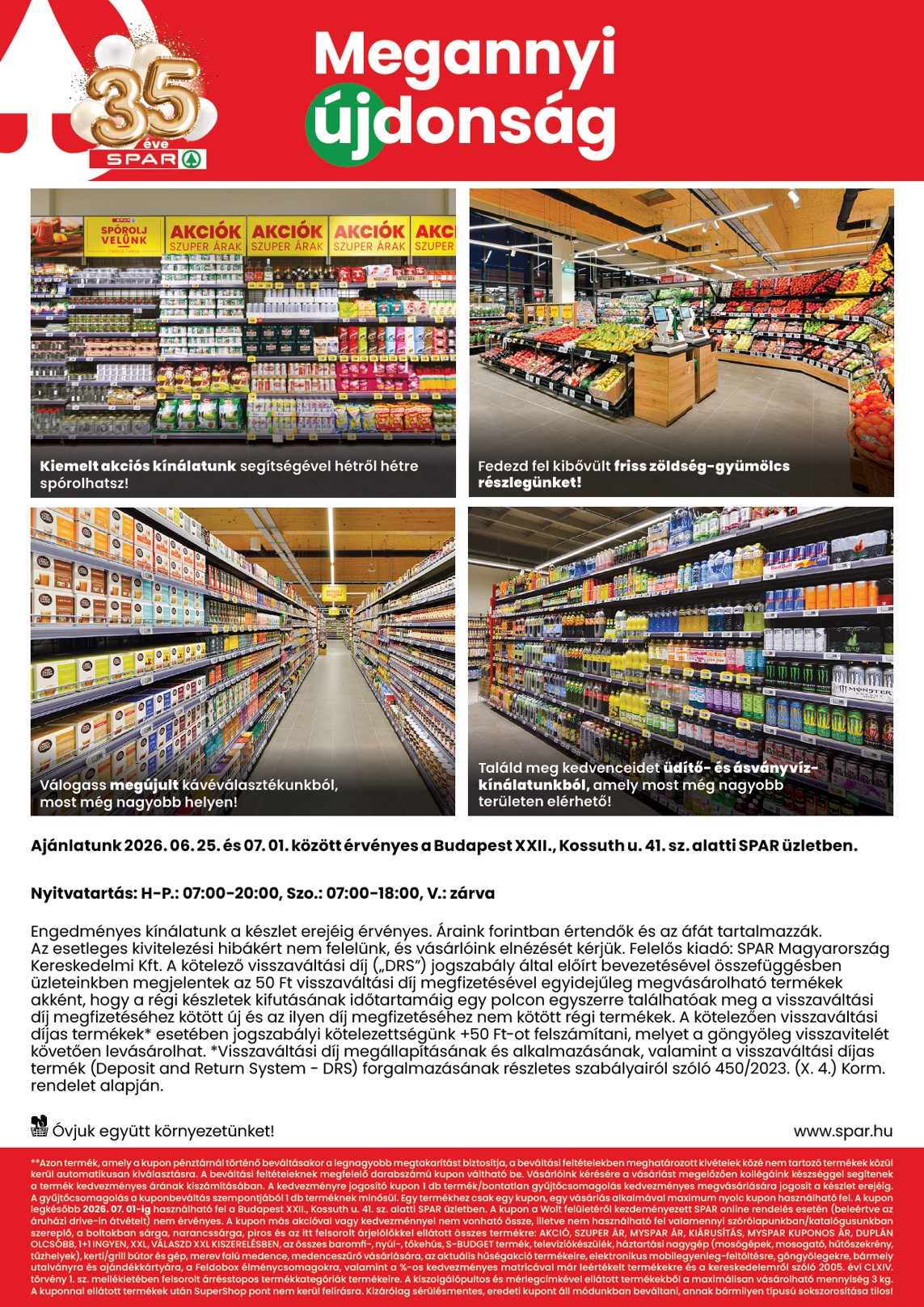 spar - SPAR - SPAR Bp. Kossuth utca üzlet megújulás hirdetmény a következő hétre csütörtöktől 2026.06.25.-tól szerdától 2026.07.01.-ig - page: 2