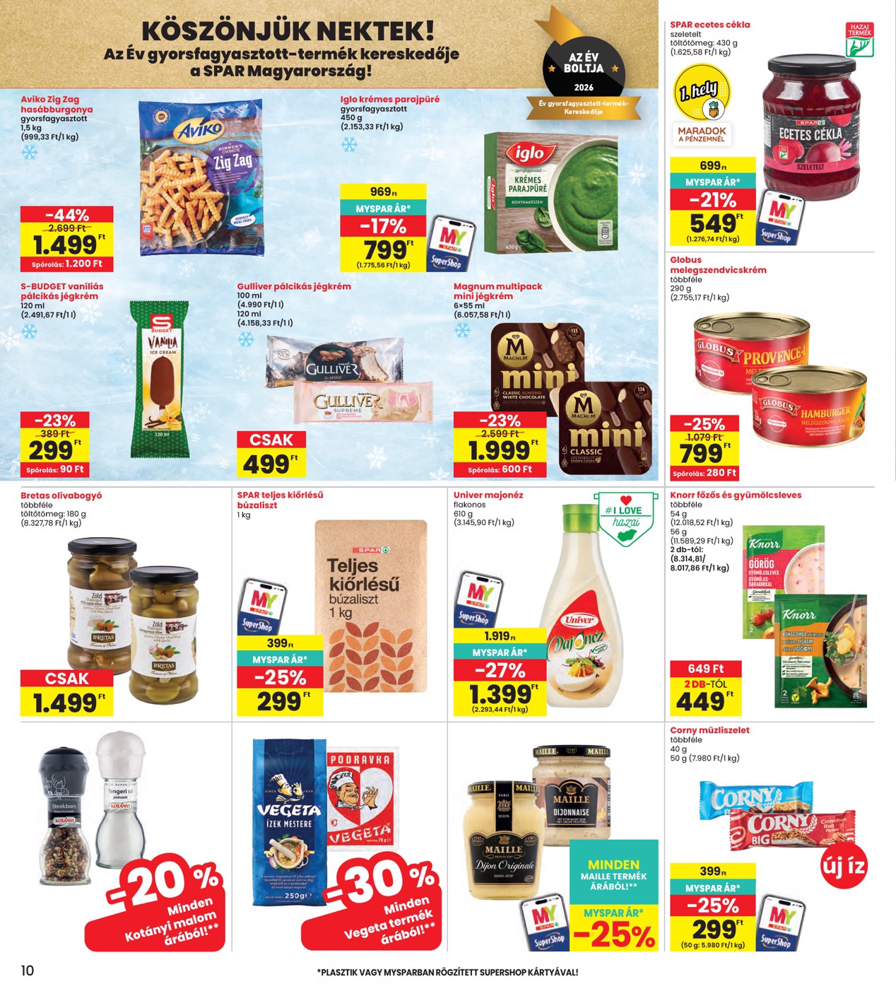 spar - INTERSPAR hirdetmény a következő hétre csütörtöktől 2026.06.25.-tól szerdától 2026.07.01.-ig - page: 10