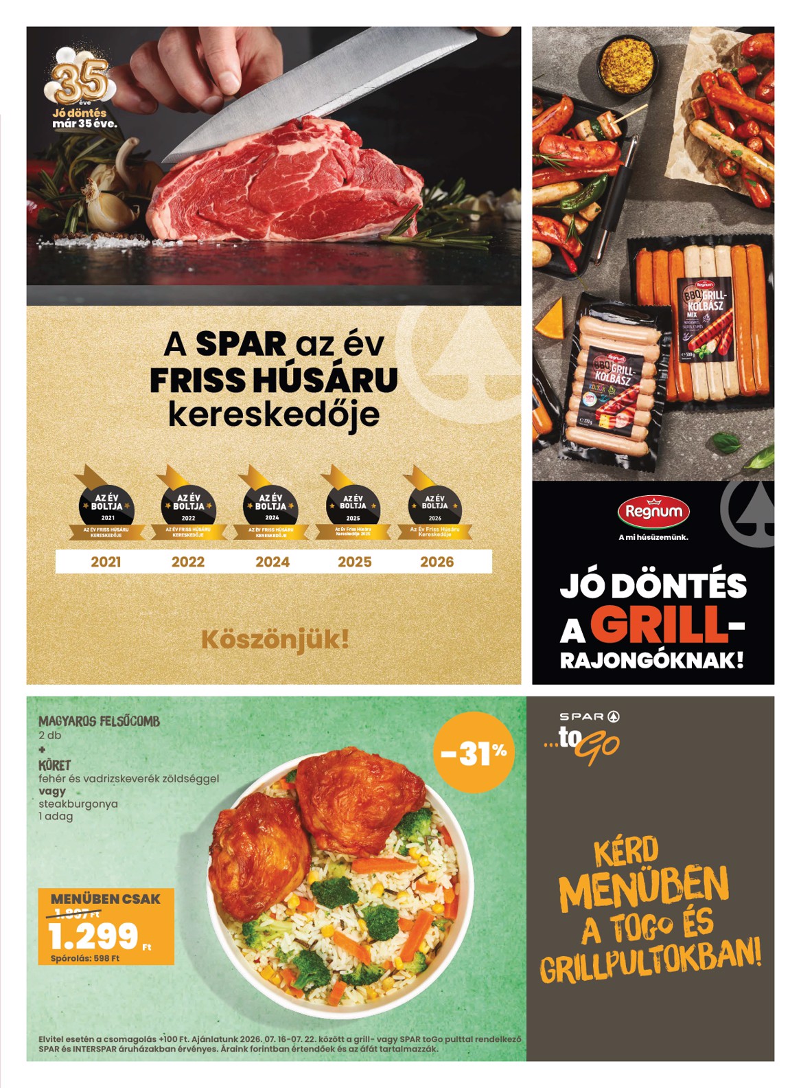 spar - Aktuális SPAR szórólap érvényes csütörtöktől 2026.07.16.-től szerdától 2026.07.22.-ig - page: 41
