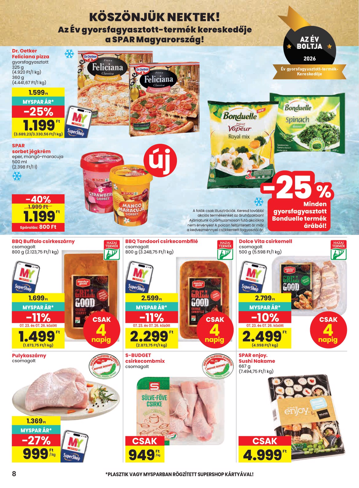 spar - SPAR hirdetmény a következő hétre csütörtöktől 2026.07.23.-tól szerdától 2026.07.29.-ig - page: 8
