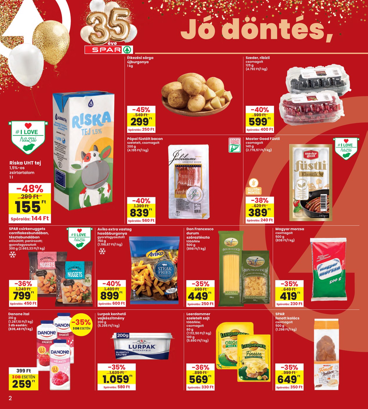 spar - SPAR - INTERSPAR szórólap hirdetmény a következő hétre csütörtöktől 2026.07.23.-tól szerdától 2026.07.29.-ig - page: 2
