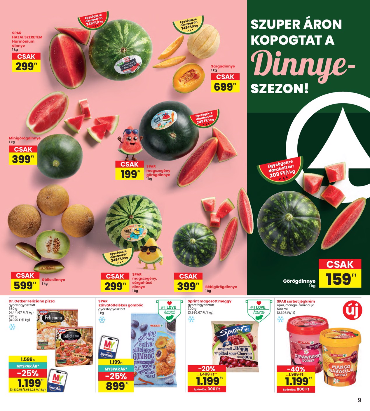 spar - SPAR - INTERSPAR szórólap hirdetmény a következő hétre csütörtöktől 2026.07.23.-tól szerdától 2026.07.29.-ig - page: 9