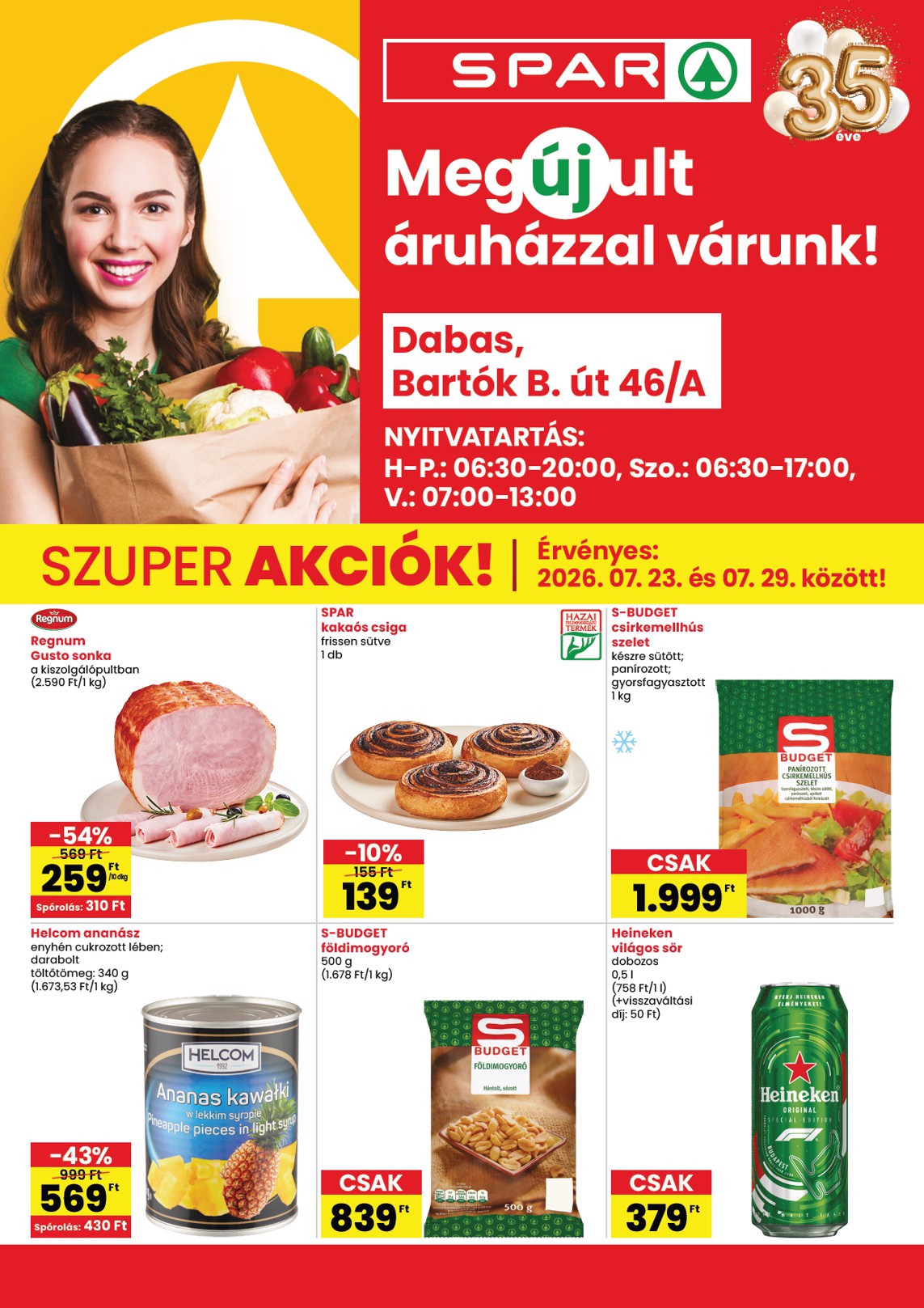 spar - SPAR - Dabas hirdetmény a következő hétre csütörtöktől 2026.07.23.-tól szerdától 2026.07.29.-ig