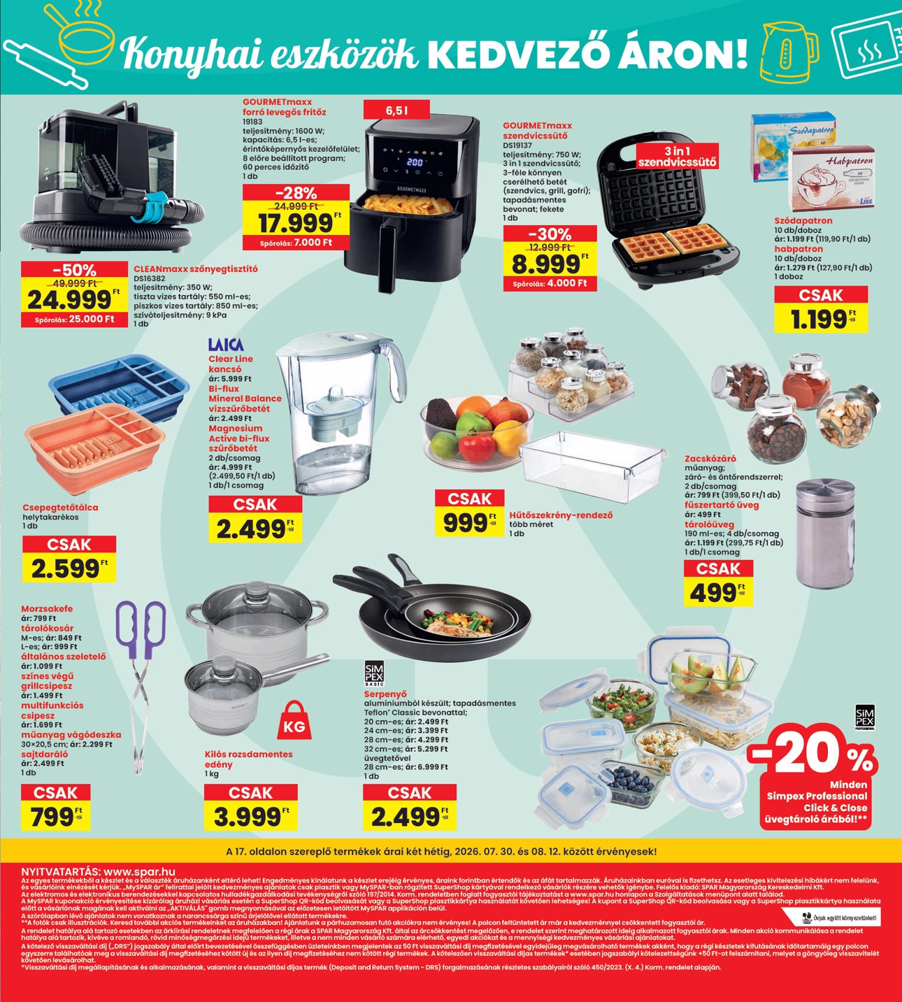 spar - SPAR - INTERSPAR hirdetmény a következő hétre csütörtöktől 2026.07.30.-tól szerdától 2026.08.05.-ig - page: 17