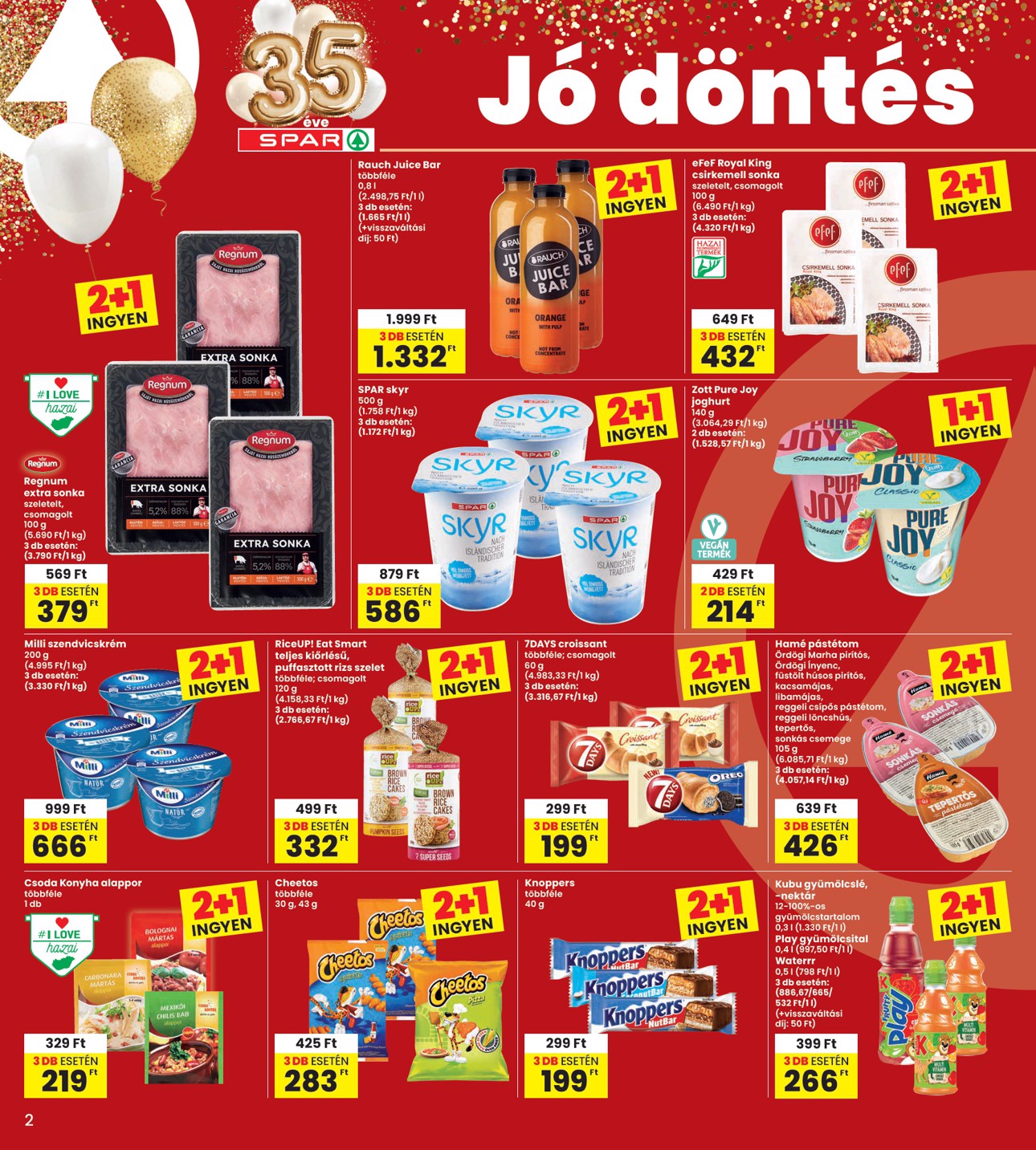 spar - SPAR - INTERSPAR hirdetmény a következő hétre csütörtöktől 2026.07.30.-tól szerdától 2026.08.05.-ig - page: 2