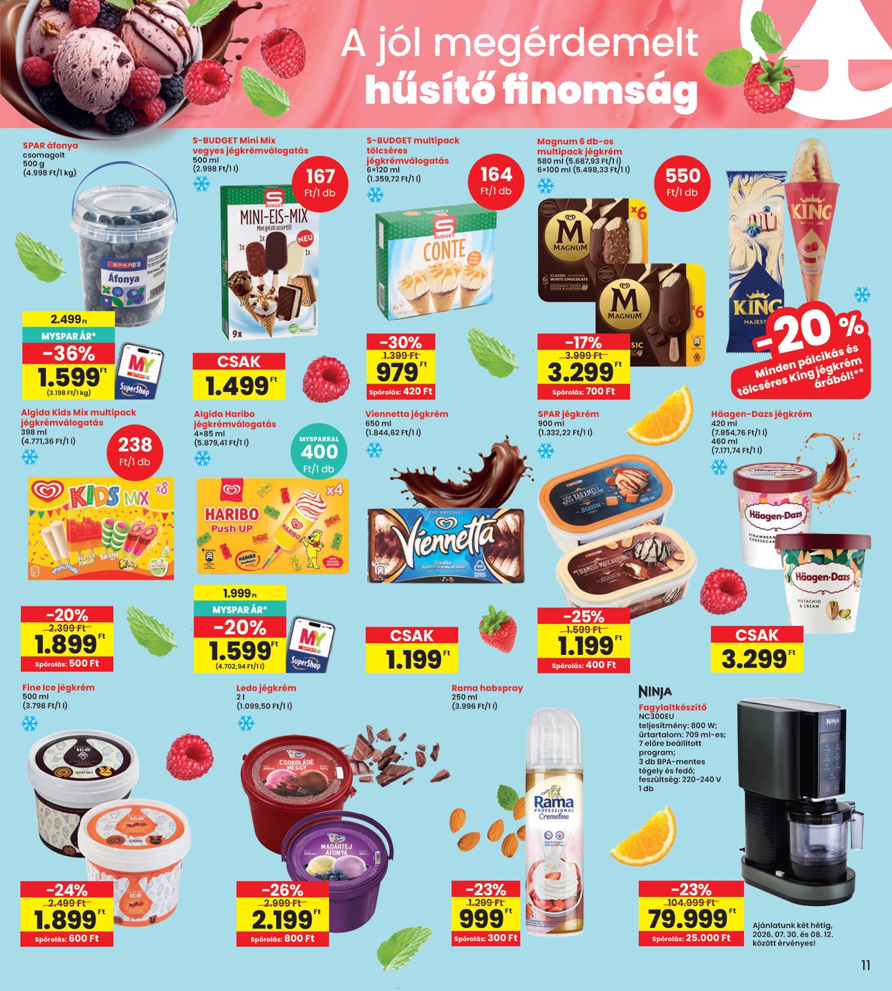 spar - SPAR - INTERSPAR hirdetmény a következő hétre csütörtöktől 2026.07.30.-tól szerdától 2026.08.05.-ig - page: 11