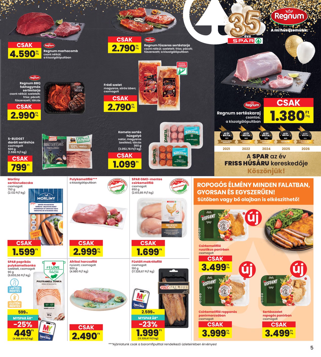 spar - INTERSPAR hirdetmény a következő hétre csütörtöktől 2026.08.06.-tól szerdától 2026.08.12.-ig - page: 5