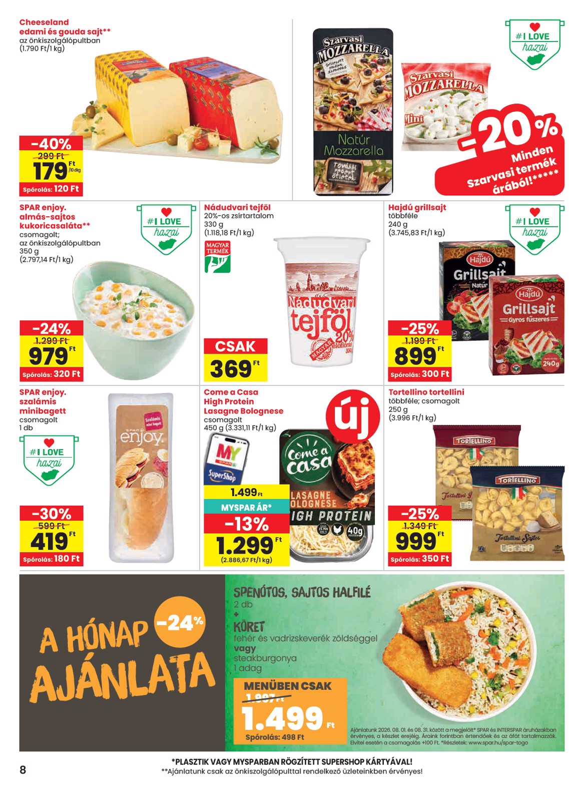 spar - SPAR hirdetmény a következő hétre csütörtöktől 2026.08.06.-tól szerdától 2026.08.12.-ig - page: 8