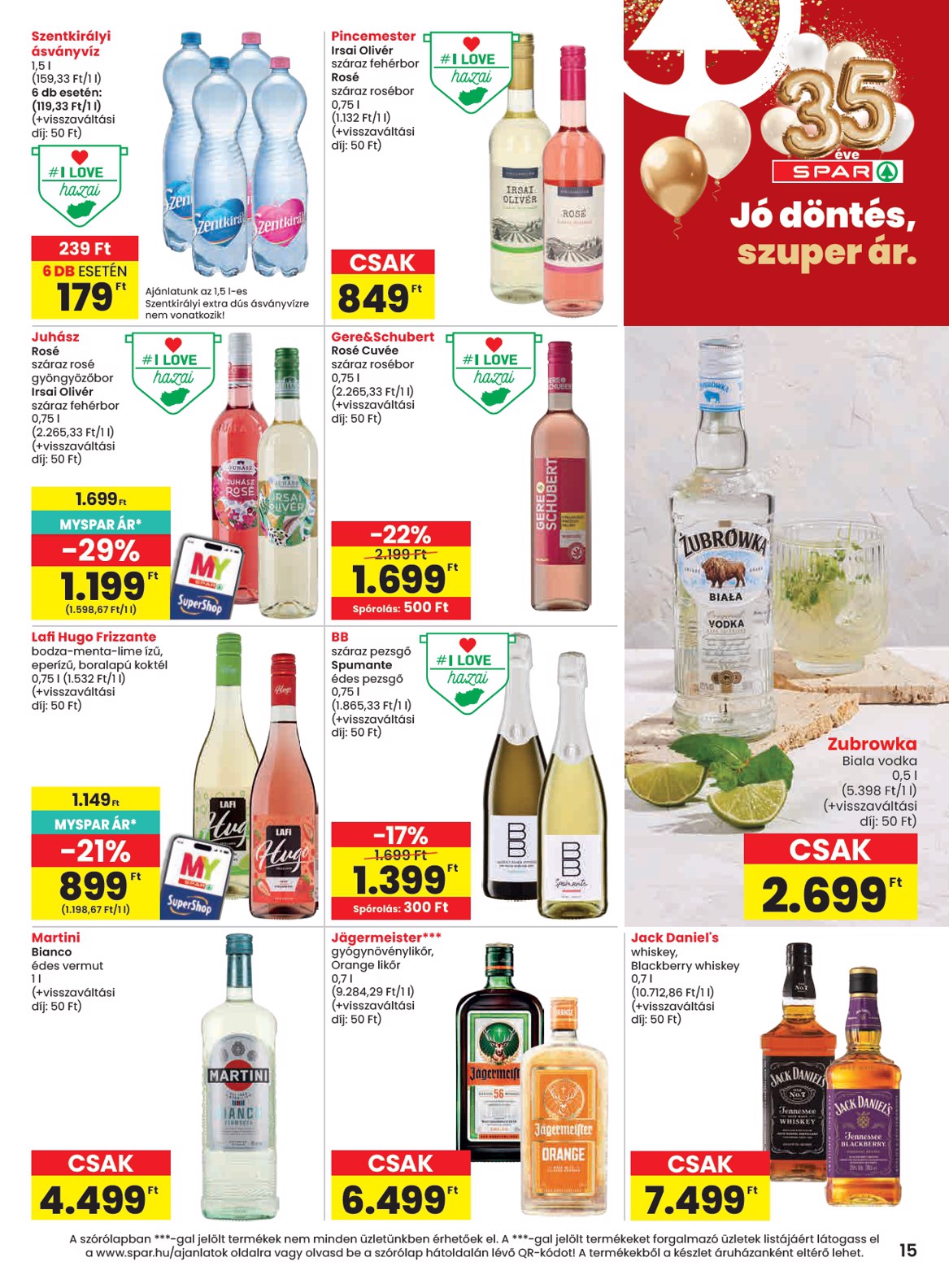 spar - SPAR hirdetmény a következő hétre csütörtöktől 2026.08.06.-tól szerdától 2026.08.12.-ig - page: 15
