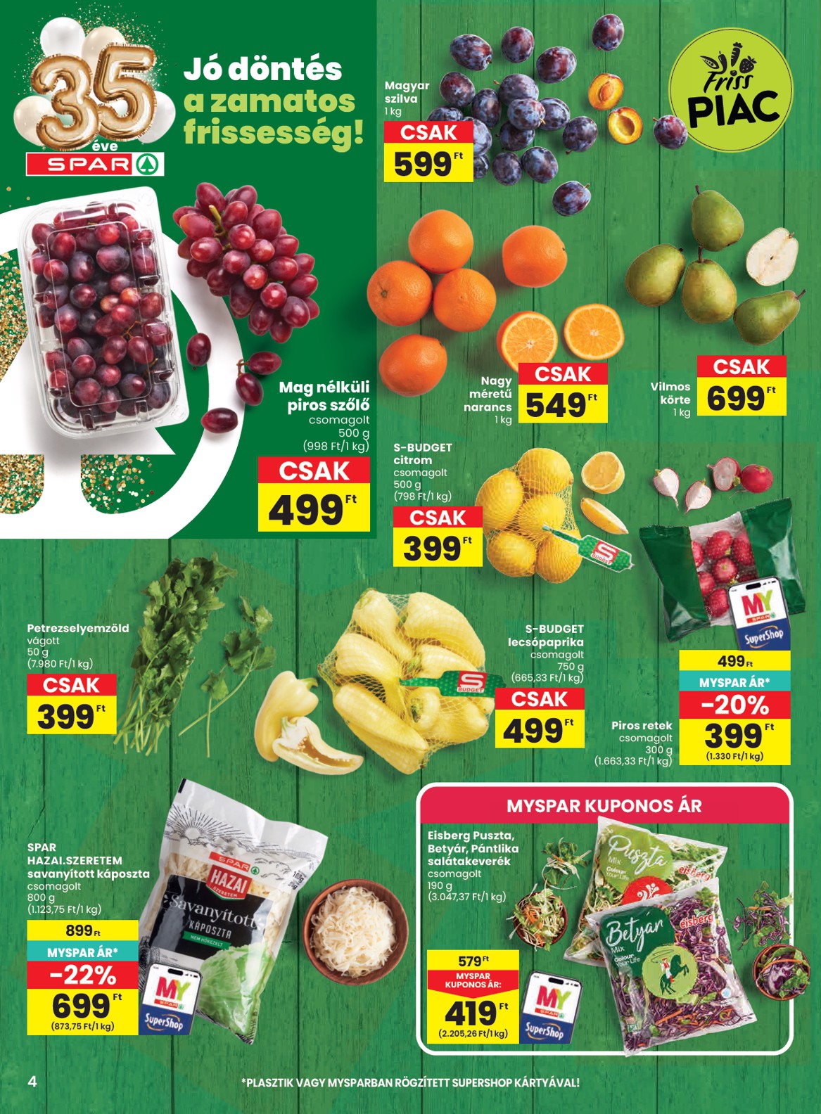 spar - SPAR hirdetmény a következő hétre csütörtöktől 2026.09.17.-tól szerdától 2026.09.23.-ig - page: 4