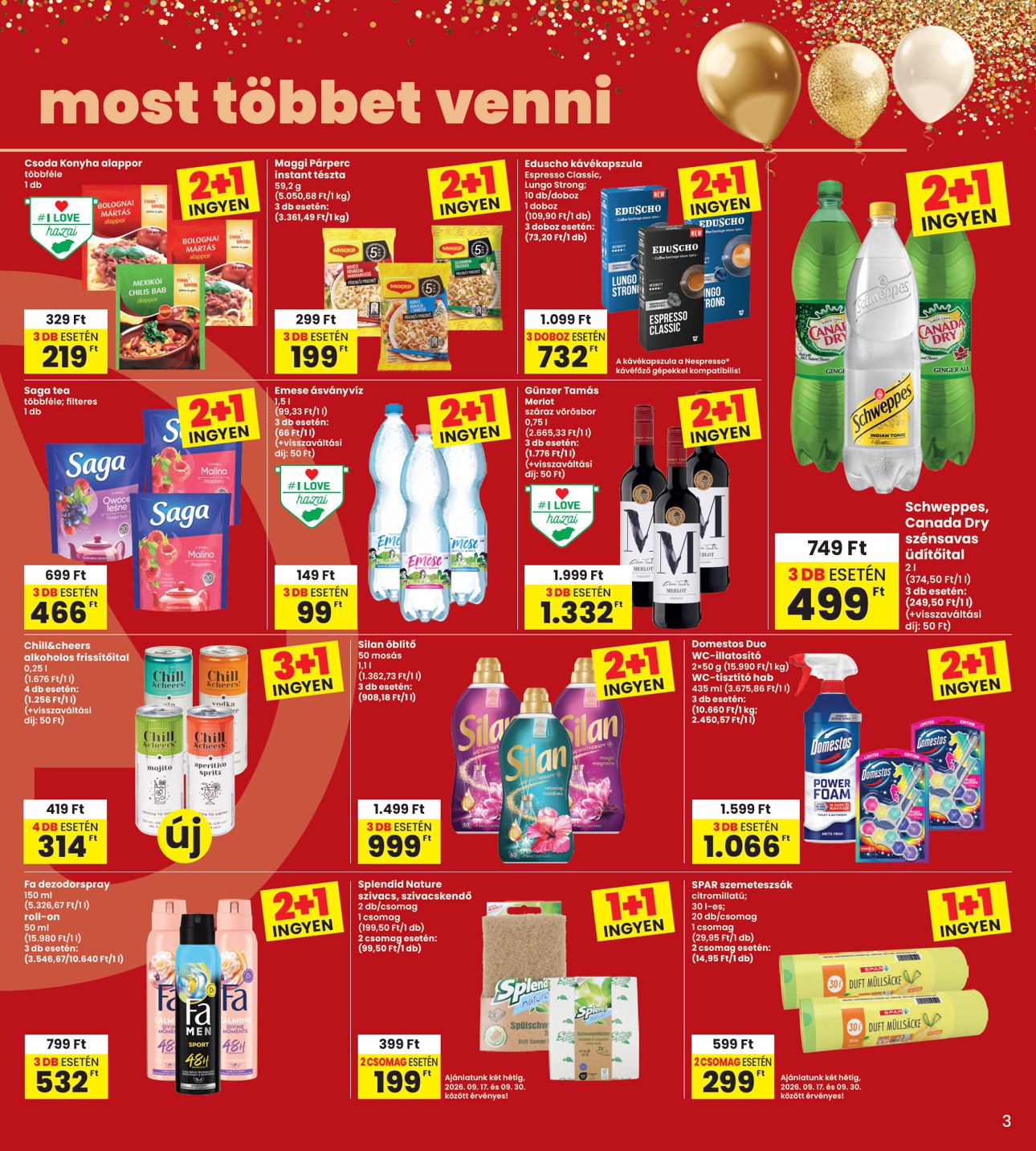 spar - INTERSPAR hirdetmény a következő hétre csütörtöktől 2026.09.17.-tól szerdától 2026.09.23.-ig - page: 3