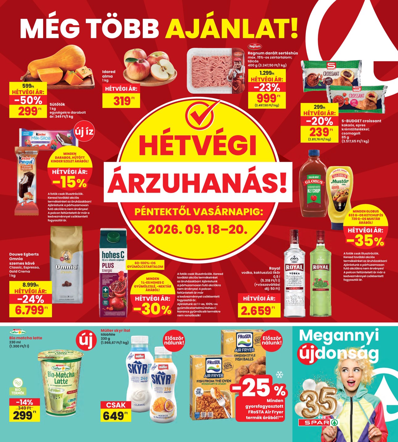 spar - INTERSPAR hirdetmény a következő hétre csütörtöktől 2026.09.17.-tól szerdától 2026.09.23.-ig - page: 19