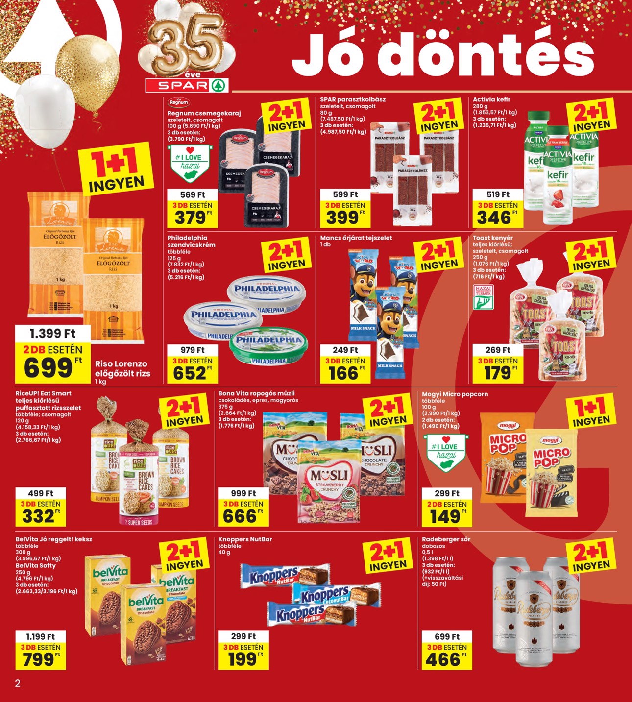 spar - INTERSPAR hirdetmény a következő hétre csütörtöktől 2026.09.17.-tól szerdától 2026.09.23.-ig - page: 2