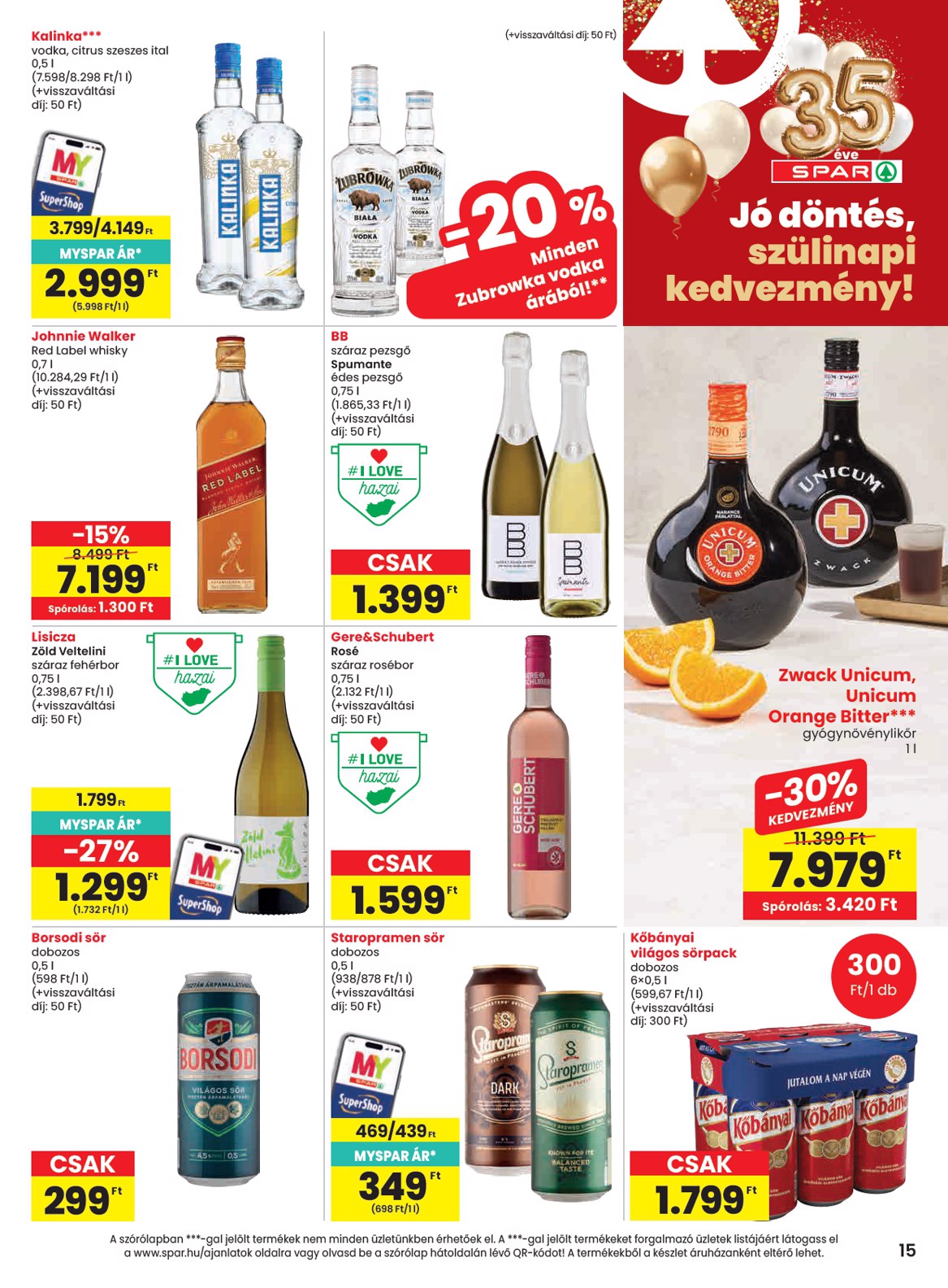spar - SPAR hirdetmény a következő hétre csütörtöktől 2026.09.24.-tól szerdától 2026.09.30.-ig - page: 15