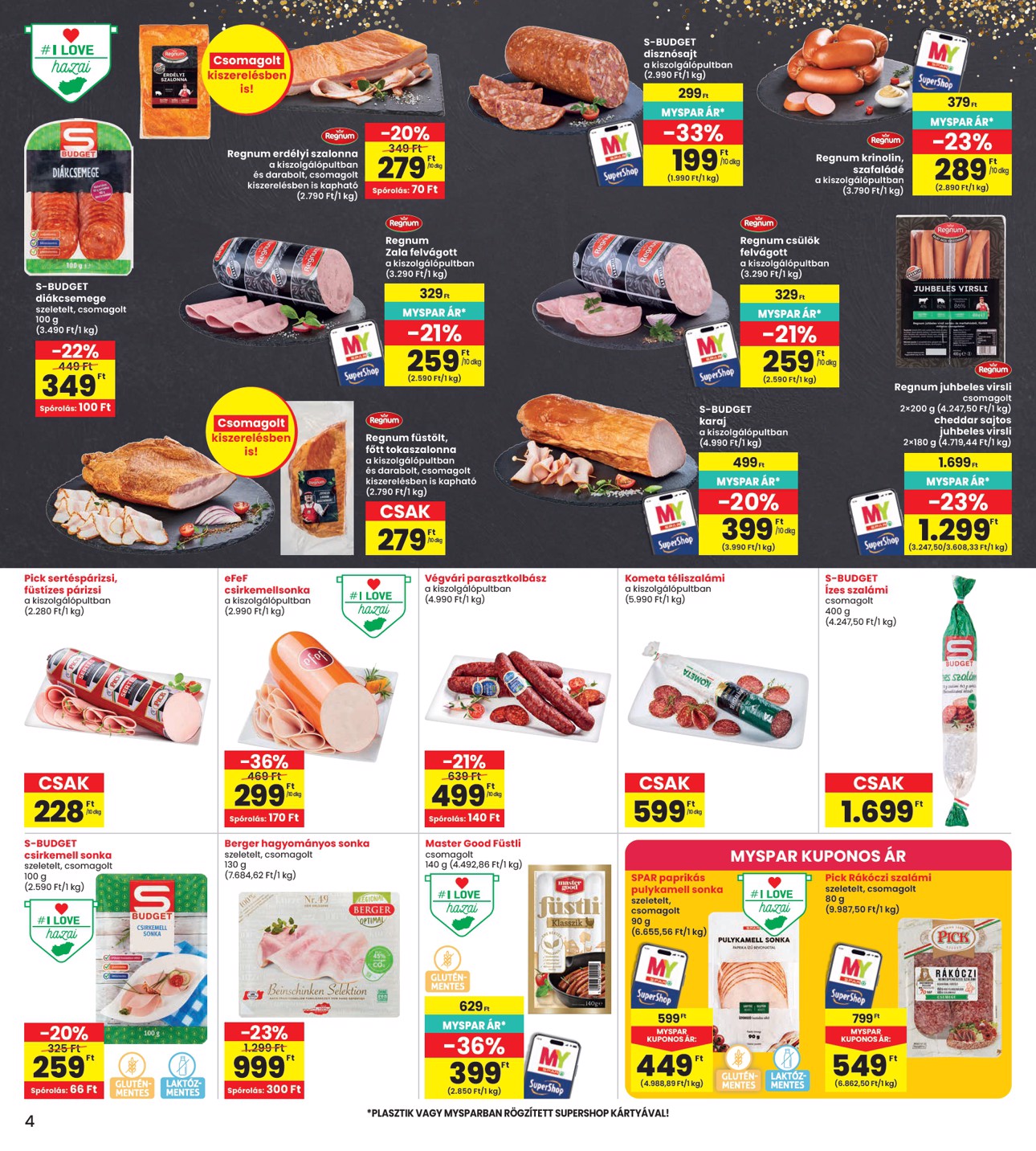 spar - INTERSPAR hirdetmény a következő hétre csütörtöktől 2026.09.24.-tól szerdától 2026.09.30.-ig - page: 4