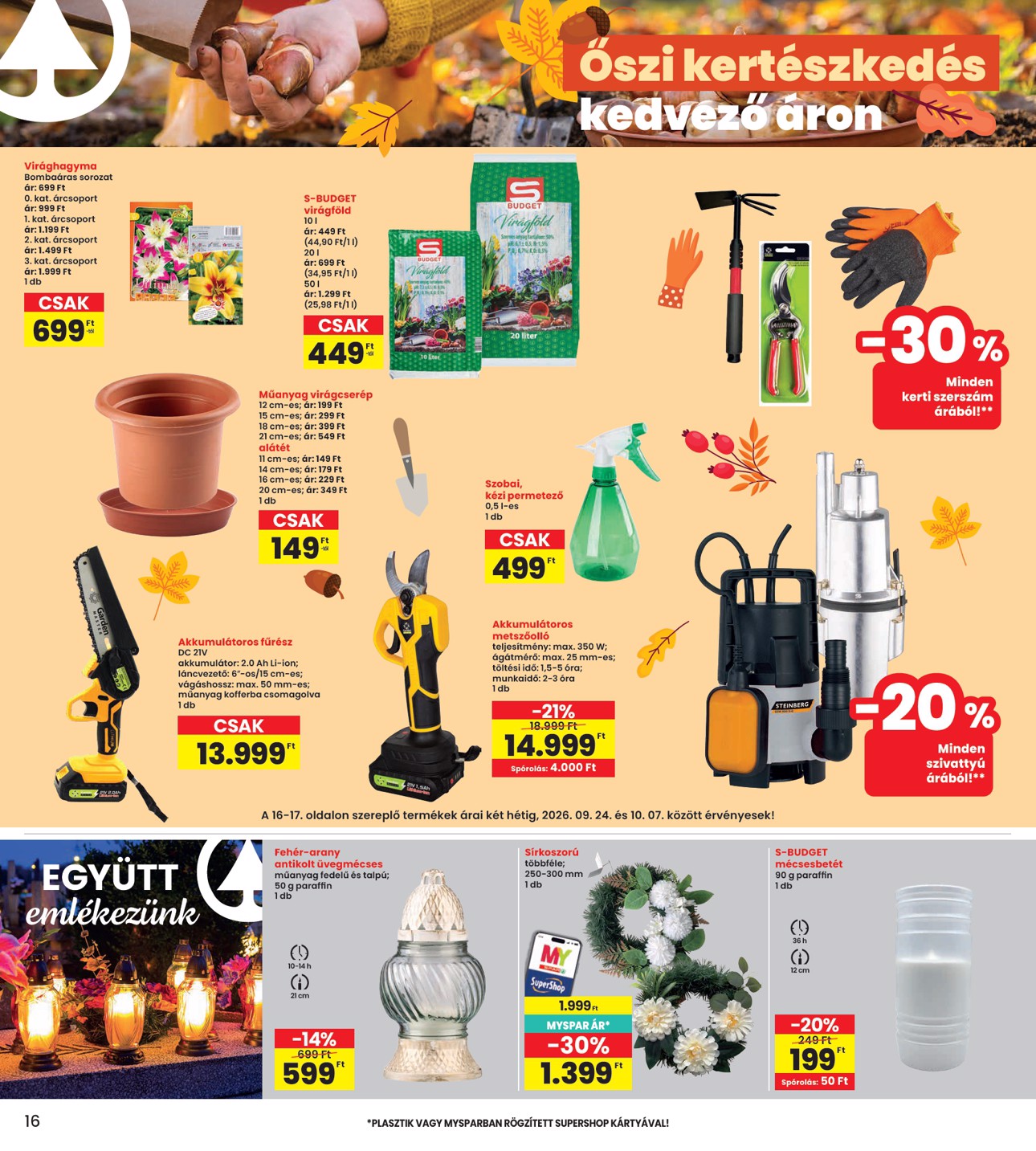 spar - INTERSPAR hirdetmény a következő hétre csütörtöktől 2026.09.24.-tól szerdától 2026.09.30.-ig - page: 16