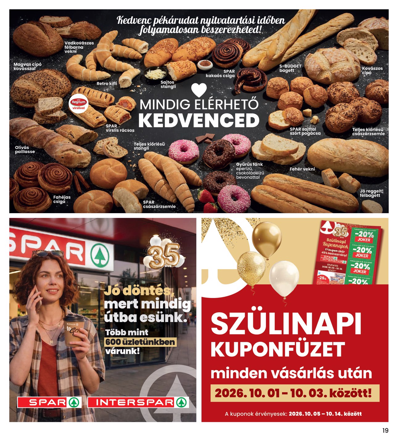 spar - INTERSPAR hirdetmény a következő hétre csütörtöktől 2026.09.24.-tól szerdától 2026.09.30.-ig - page: 19