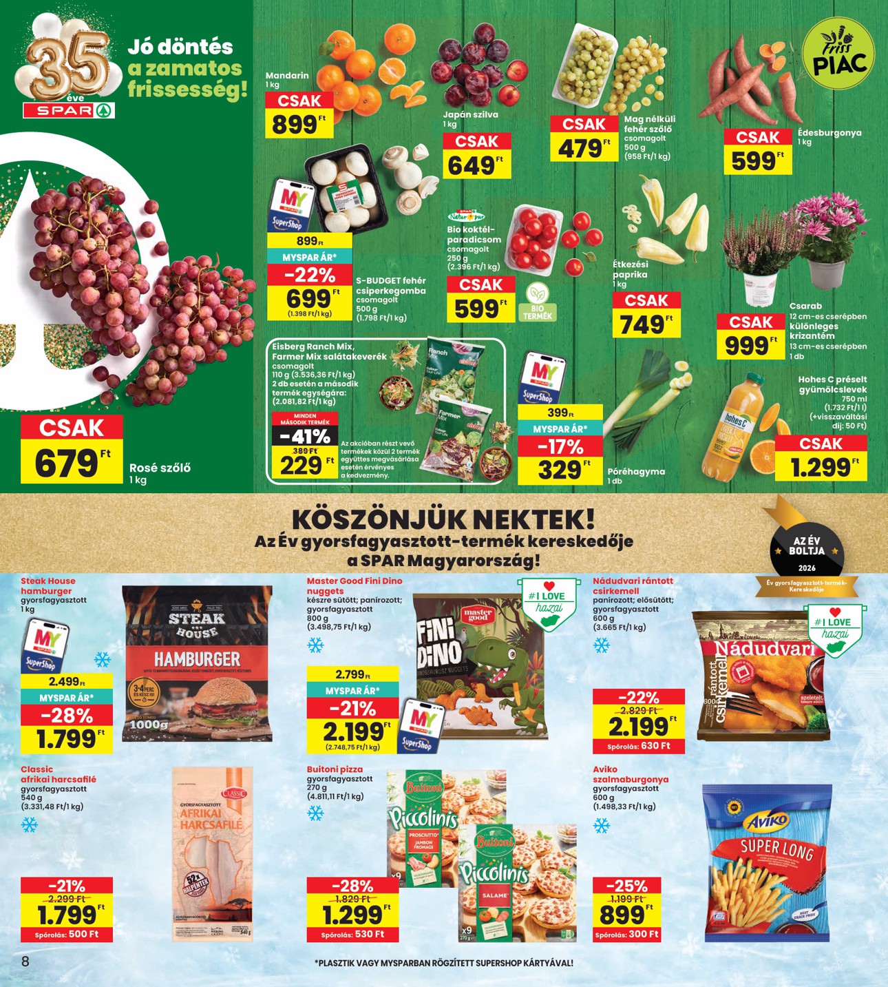 spar - INTERSPAR hirdetmény a következő hétre csütörtöktől 2026.09.24.-tól szerdától 2026.09.30.-ig - page: 8