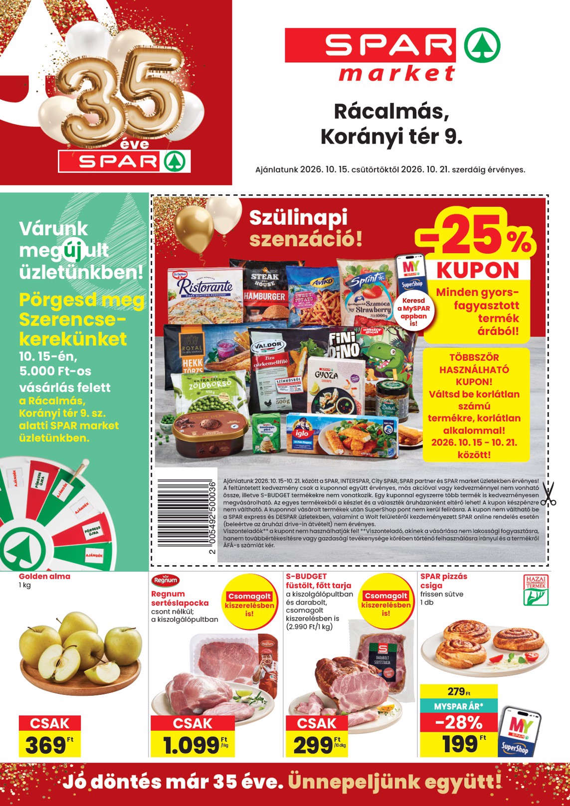 spar - SPAR Market - Rácalmás hirdetmény a következő hétre csütörtöktől 2026.10.15.-tól szerdától 2026.10.21.-ig - page: 2