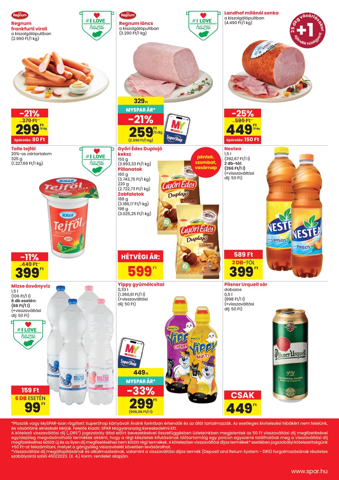 spar - SPAR market - Nagykapornak, Zalalovő hirdetmény a következő hétre csütörtöktől 2026.10.15.-tól szerdától 2026.10.21.-ig - page: 2