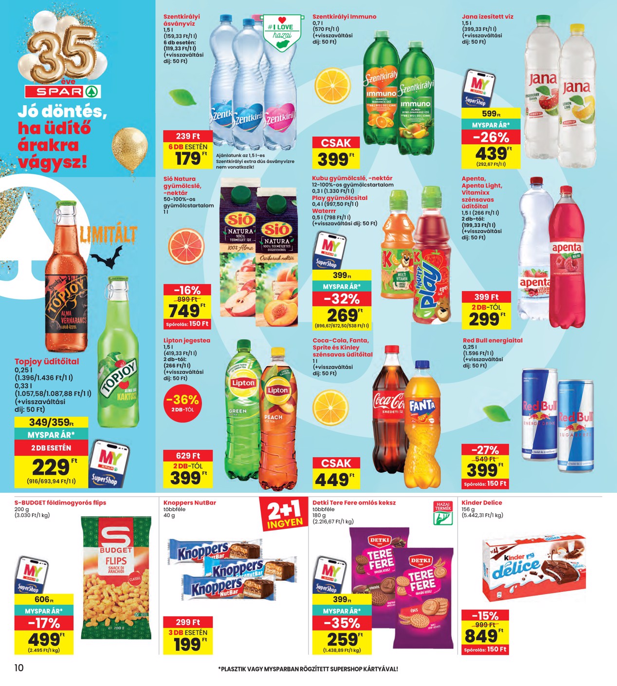 spar - INTERSPAR hirdetmény a következő hétre csütörtöktől 2026.10.22.-tól szerdától 2026.10.28.-ig - page: 10