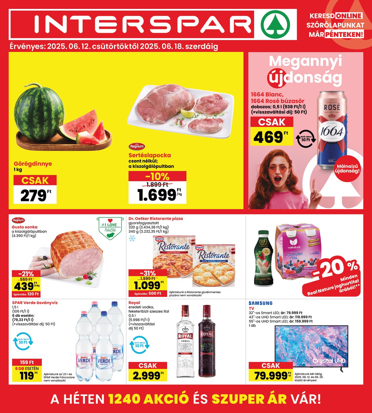 spar - INTERSPAR akciós újság, érvényes 06.12. - 06.18. - page: 1