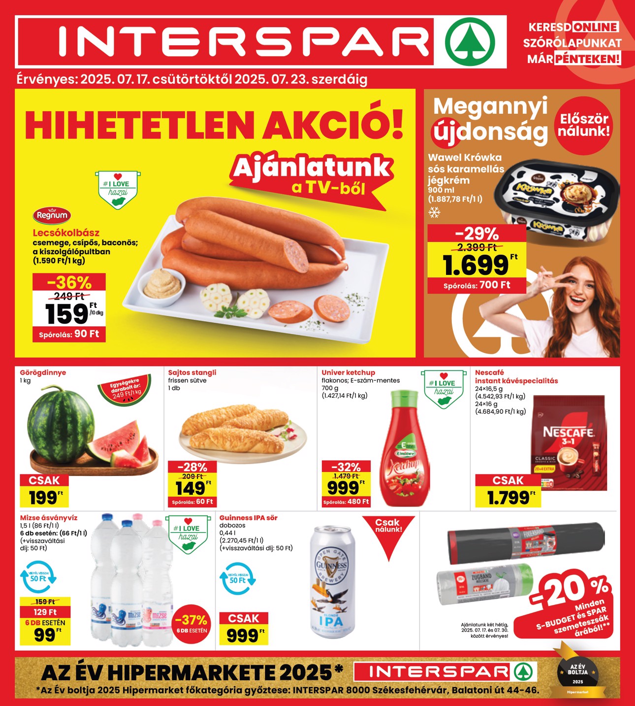 spar - INTERSPAR akciós újság, érvényes 07.17. - 07.23.