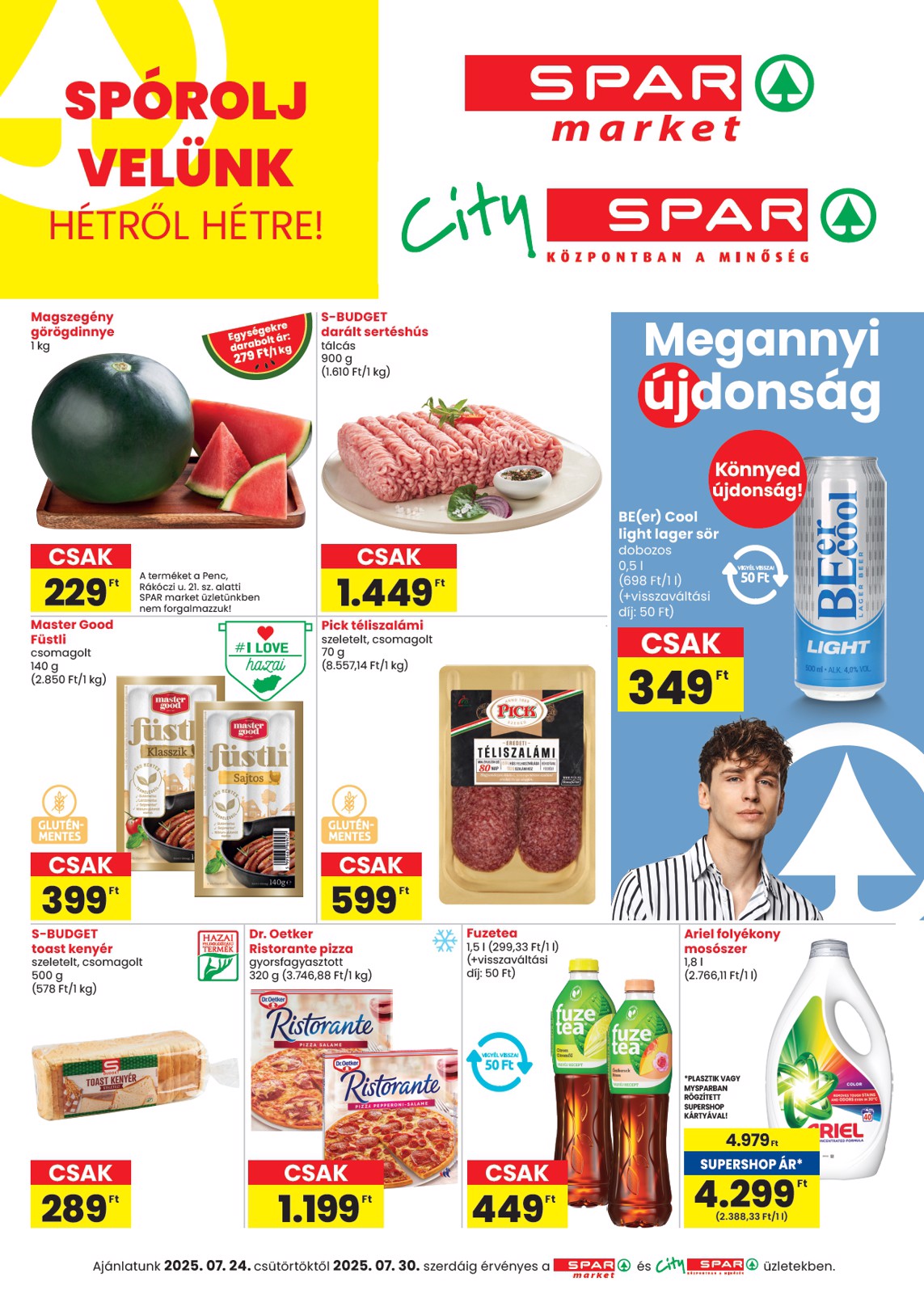 spar - SPAR - Market, City akciós újság, érvényes 07.24. - 07.30.