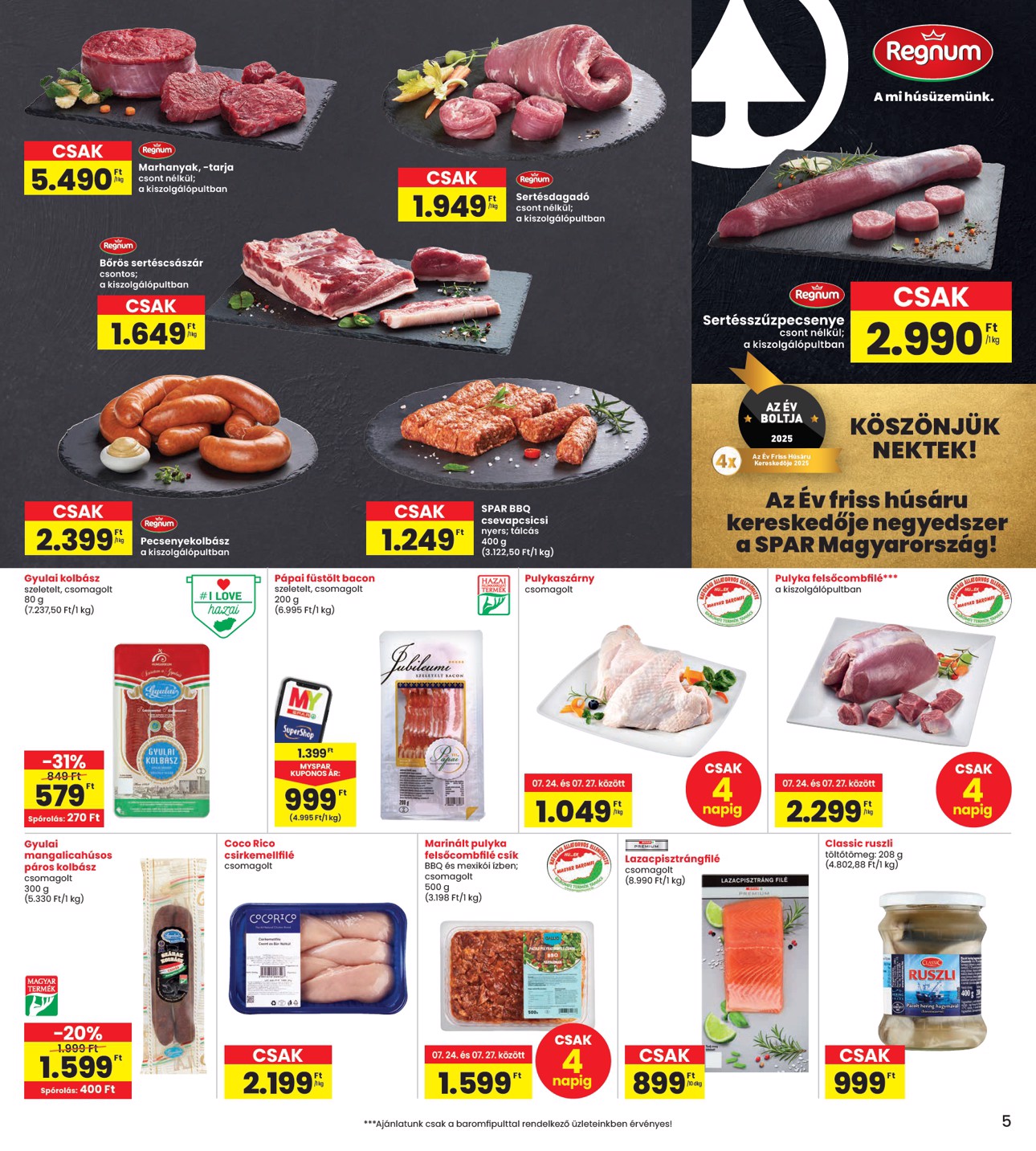 spar - INTERSPAR akciós újság, érvényes 07.24. - 07.30. - page: 5