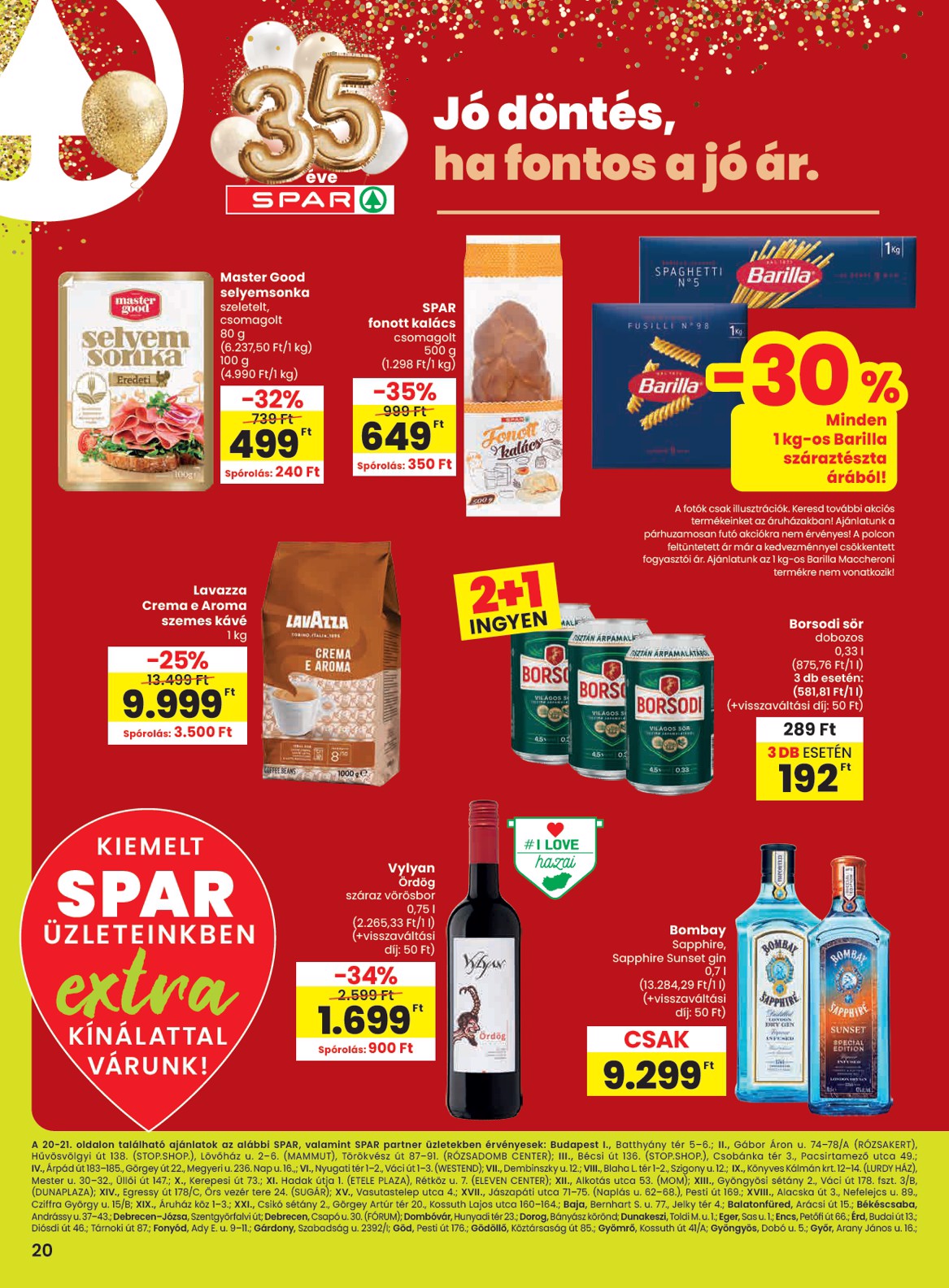 spar - SPAR - Extra akciós újság, érvényes 01.15. - 01.21.