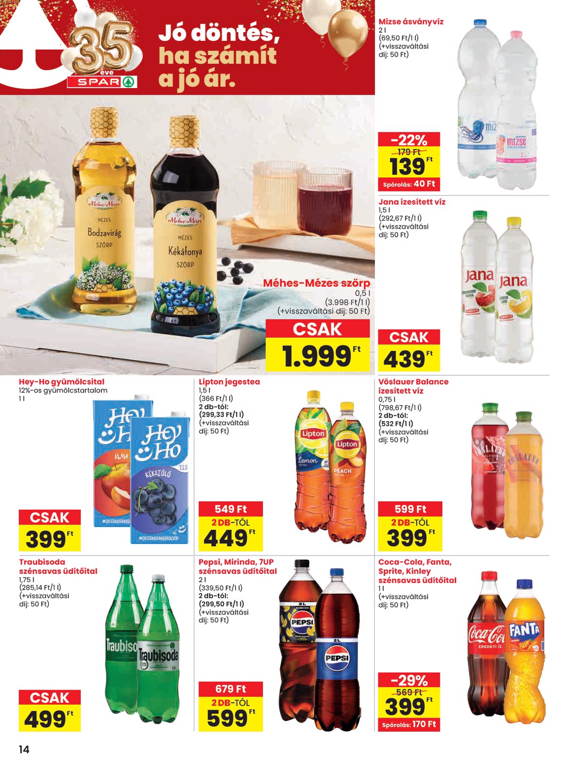 spar - SPAR akciós újság, érvényes 01.22. - 01.28. - page: 14