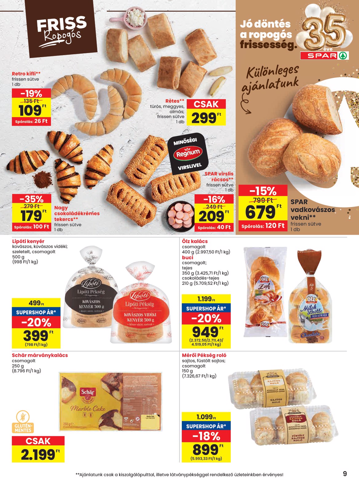 spar - SPAR akciós újság, érvényes 2026.03.19. - 2026.03.25. - page: 9