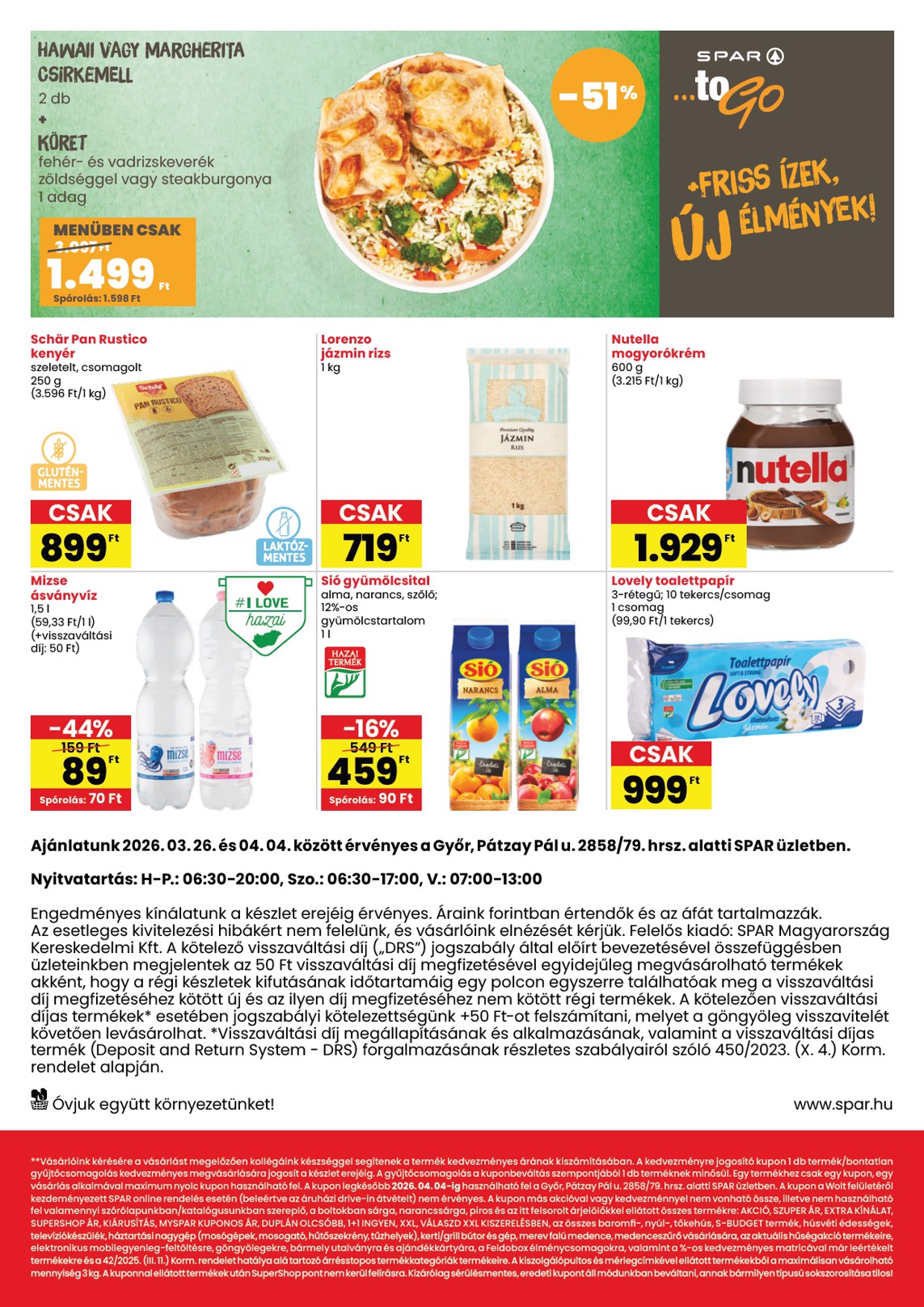 spar - SPAR - Győr üzlet megújulás akciós újság, érvényes 2026.03.26. - 2026.04.04. - page: 2