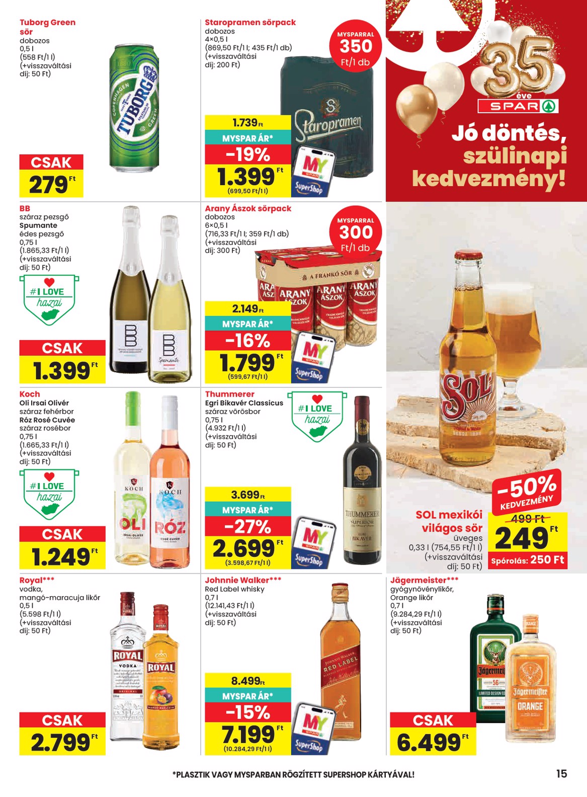 spar - SPAR hirdetmény a következő hétre csütörtöktől 2026.04.23.-tól szerdától 2026.04.29.-ig - page: 15